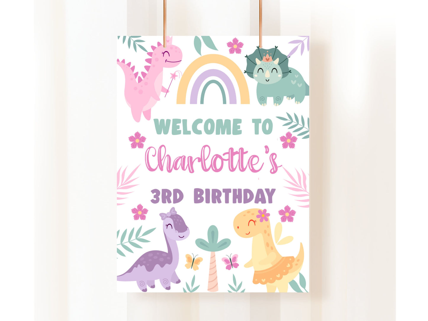 Girl Dinosaur Party Decorations Girl Dinosaur Welcome Sign Dinosaur Birthday Dinosaur Party Decor Pink Dinosaur Party Girls Dino Party DIN2 Graphic Tee – Bold Style · Great Gift For Fans