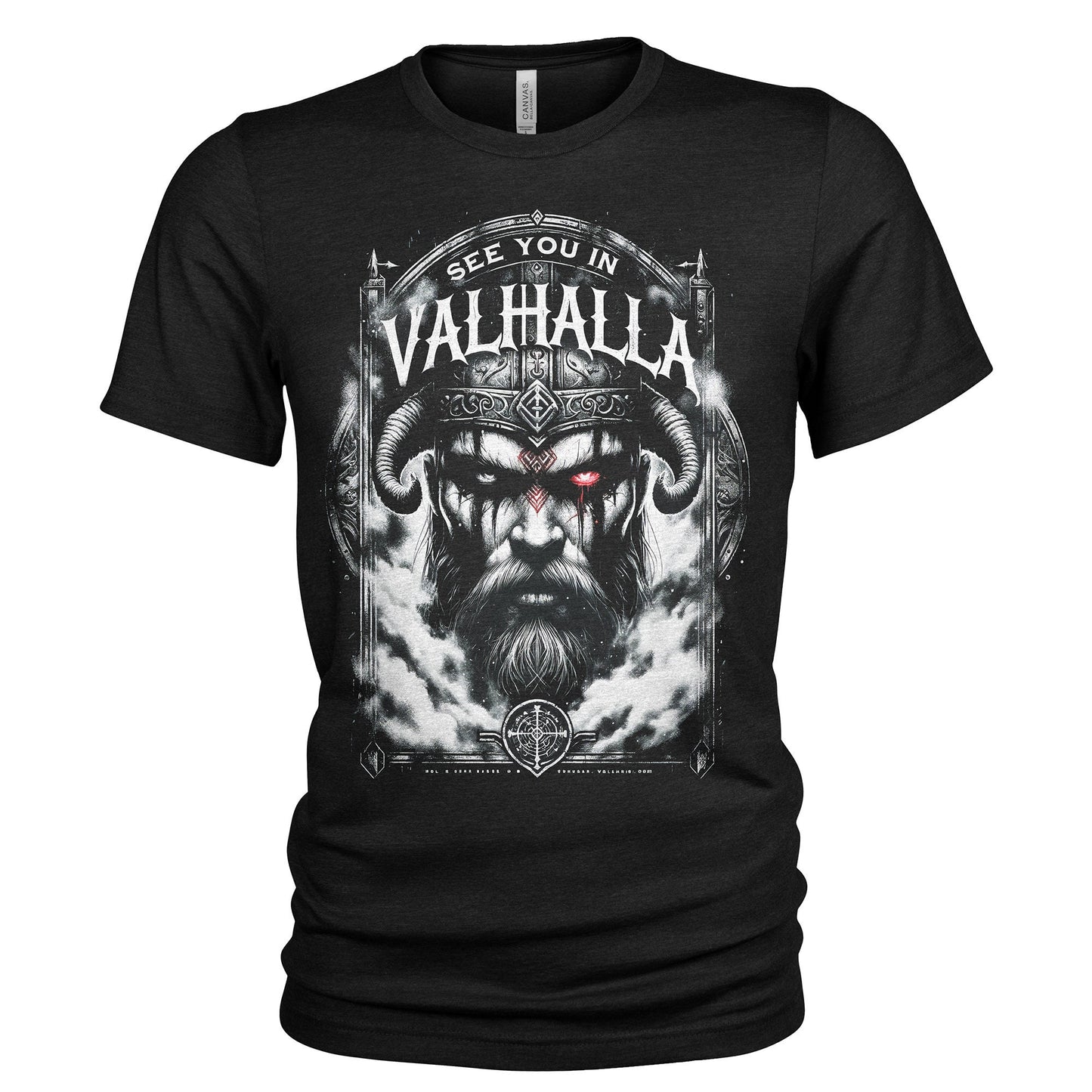 Vikings Berserker See You in Valhalla Black T Shirt Graphic Tee – Everyday Comfort · Great Gift For Fans