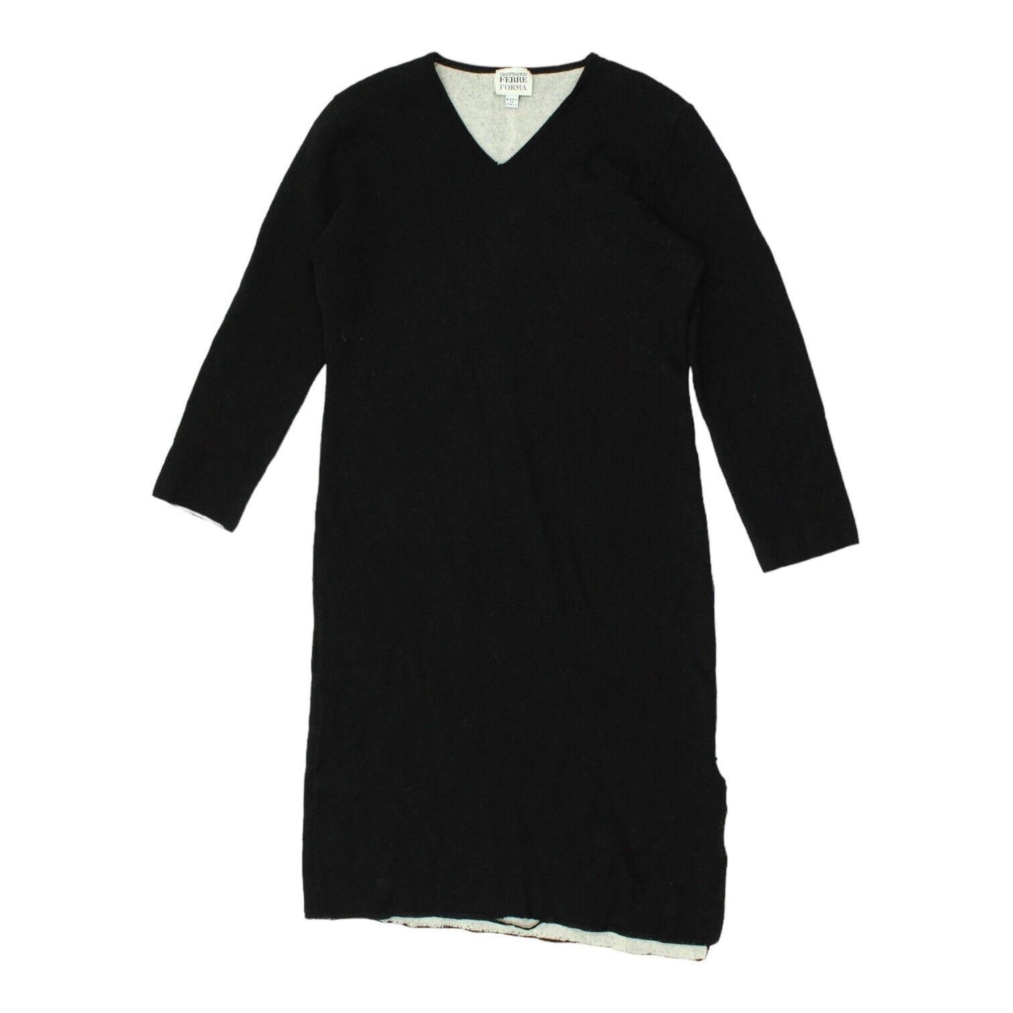 Gianfranco Ferre Forma Womens Wool Short Sleeve Black Dress Vintage Designer Graphic Tee – Premium Graphic · High-Quality Print