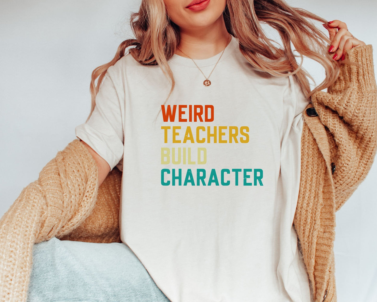Weird Teachers Build Character Shirt Retro Teachers Shirt Teacher39s Day Gift Teacher Appreciation Shirt Teacher Gift Best Teacher Shirt Graphic Tee – Feel-Good Design · Perfect For Daily Wear