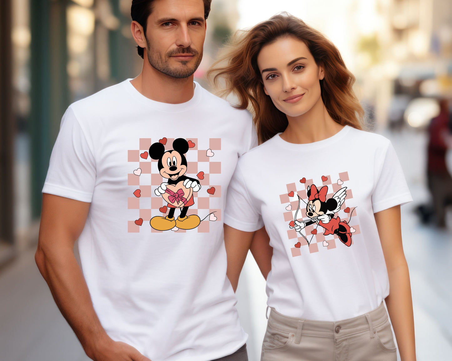 Mickey And Minnie In Love T Shirt Valentines Day Gift Shirts Disney Trip Shirt Disney Matching Couples Shirt Disney Family Matching Tee Graphic Tee – Everyday Comfort · Great Gift For Fans
