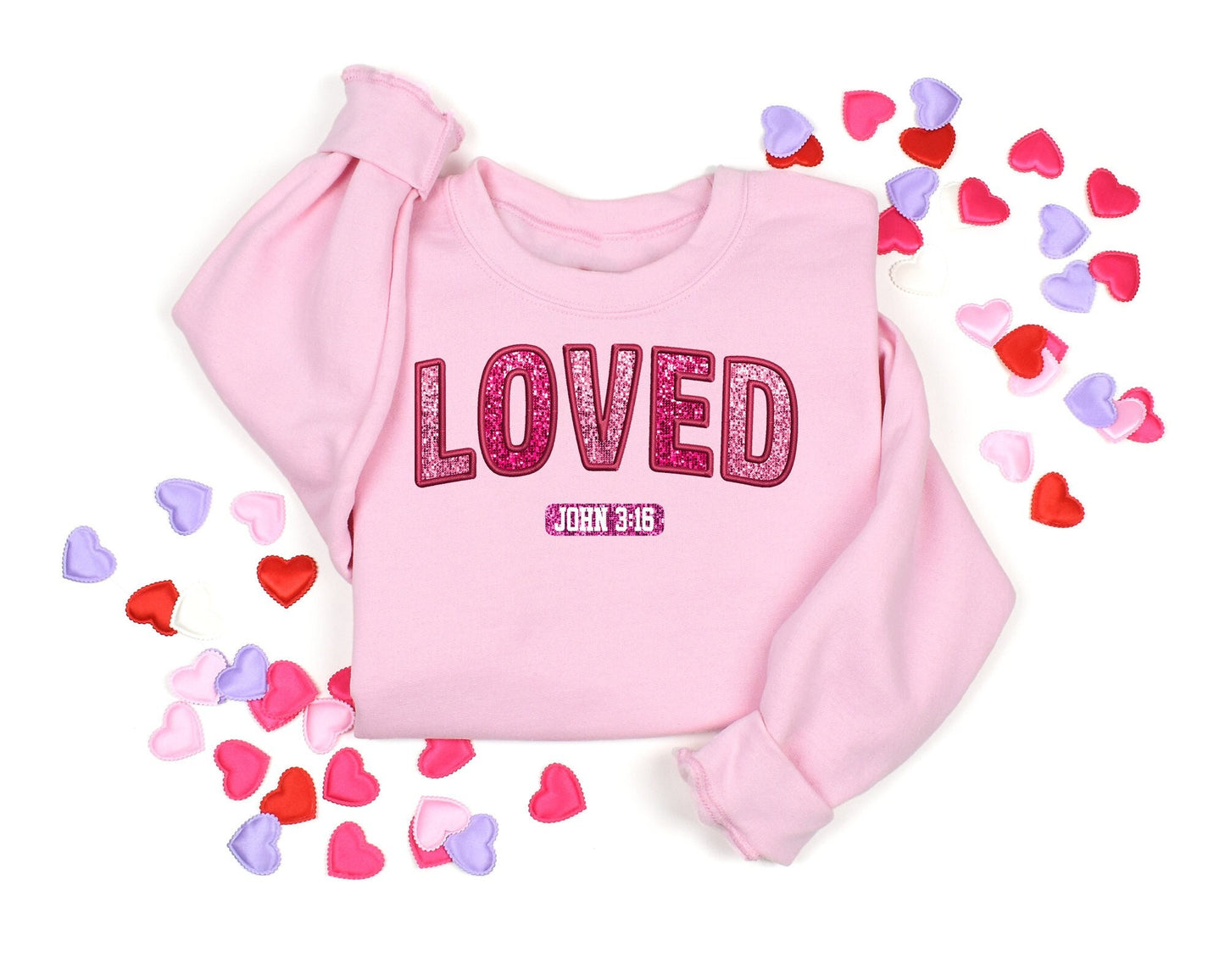 Loved John 3 16 Valentine Sweatshirt Jesus Valentine Shirt Christian Valentine Shirt Valentine Bible Verse Shirt Valentine Sweatshirt Sweatshirt – Feel-Good Design · High-Quality Print