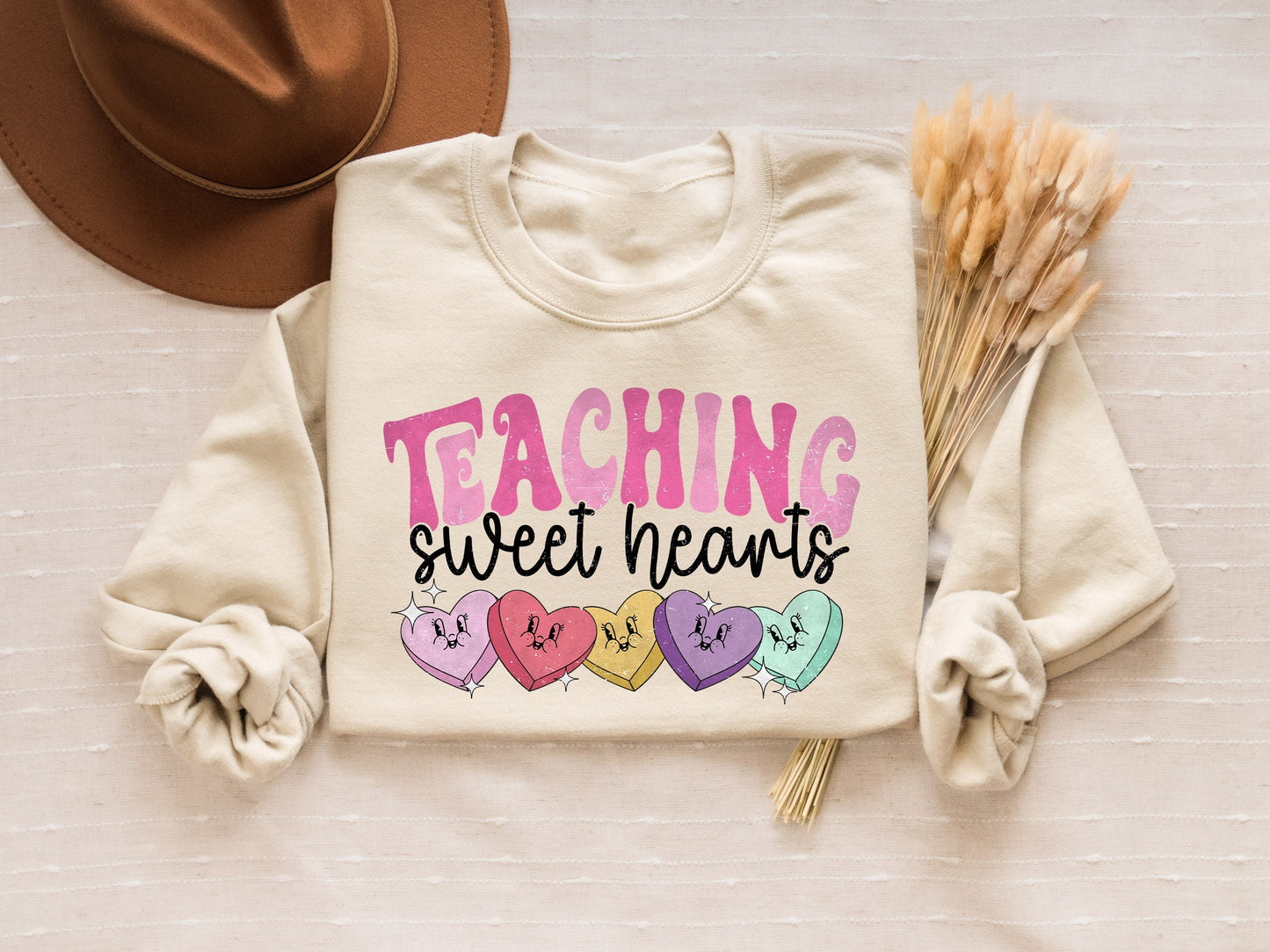 Teaching Sweet Hearts Shirt Cute Valentines Day Teacher Shirt Gift for Teacher Teaching Sweet Hearts Sweatshirt Candy Hearts T Shirt Sweatshirt – Feel-Good Design · Top Pick For Any Outfit