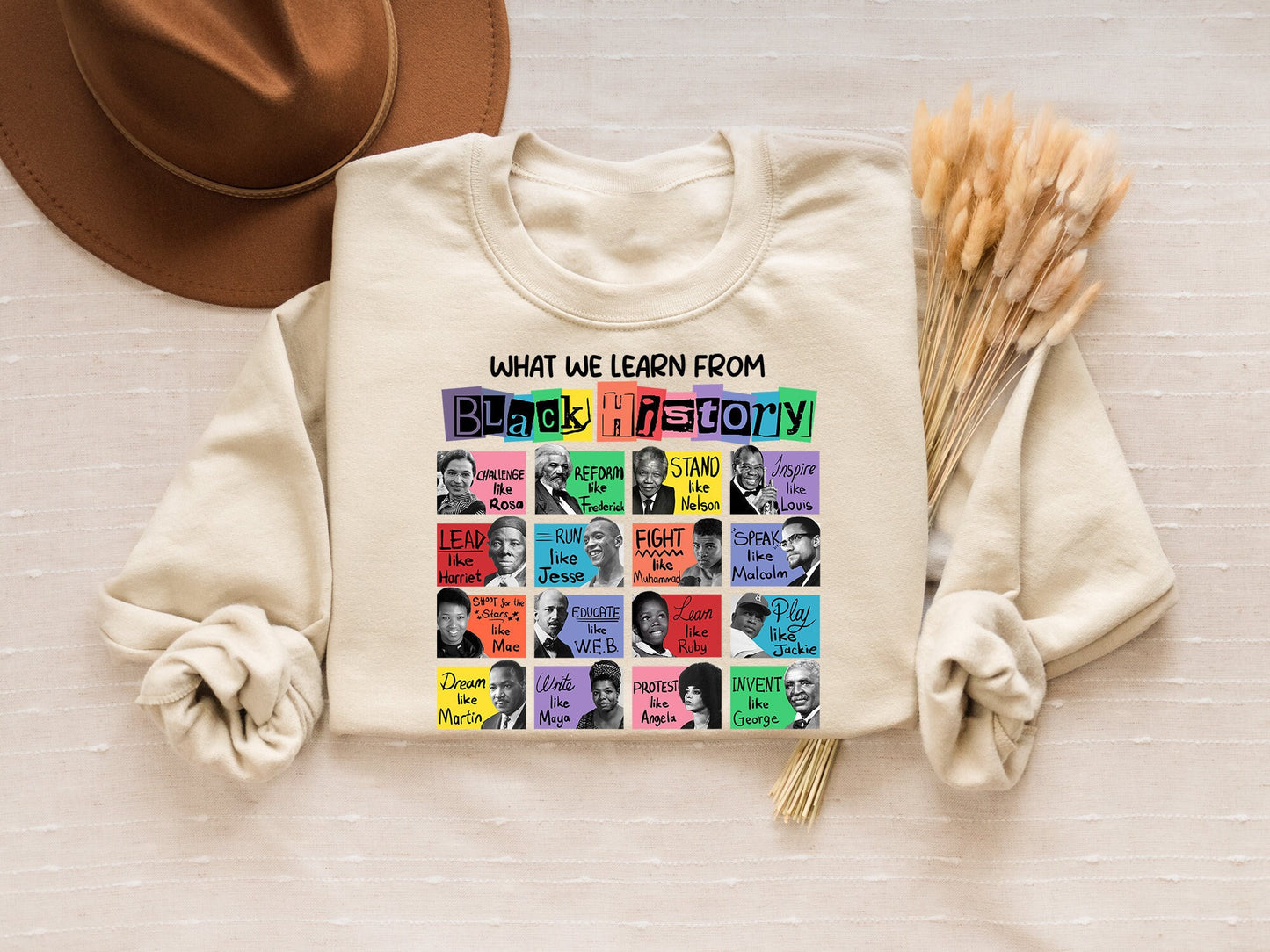 What We Learn From Black History Sweatshirt Black History Month ShirtBlack History ShirtBlack History SweatshirtBlack Lives Matter Shirt Sweatshirt – Aesthetic Look · Trending Graphic Apparel