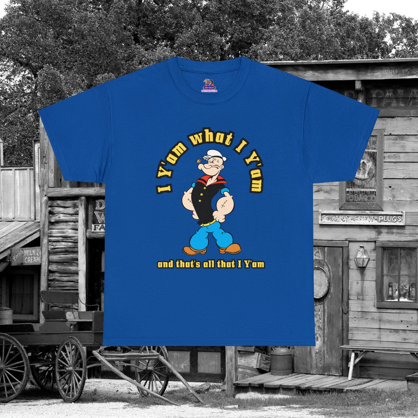 Popeye Inspired 39I Y39am What I Y39am and thats all that Y39am T Shirt Unisex Gildan 5000 Heavy Cotton Tee fan vintage cartoon shirt Graphic Tee – Fan Favorite · Perfect For Daily Wear