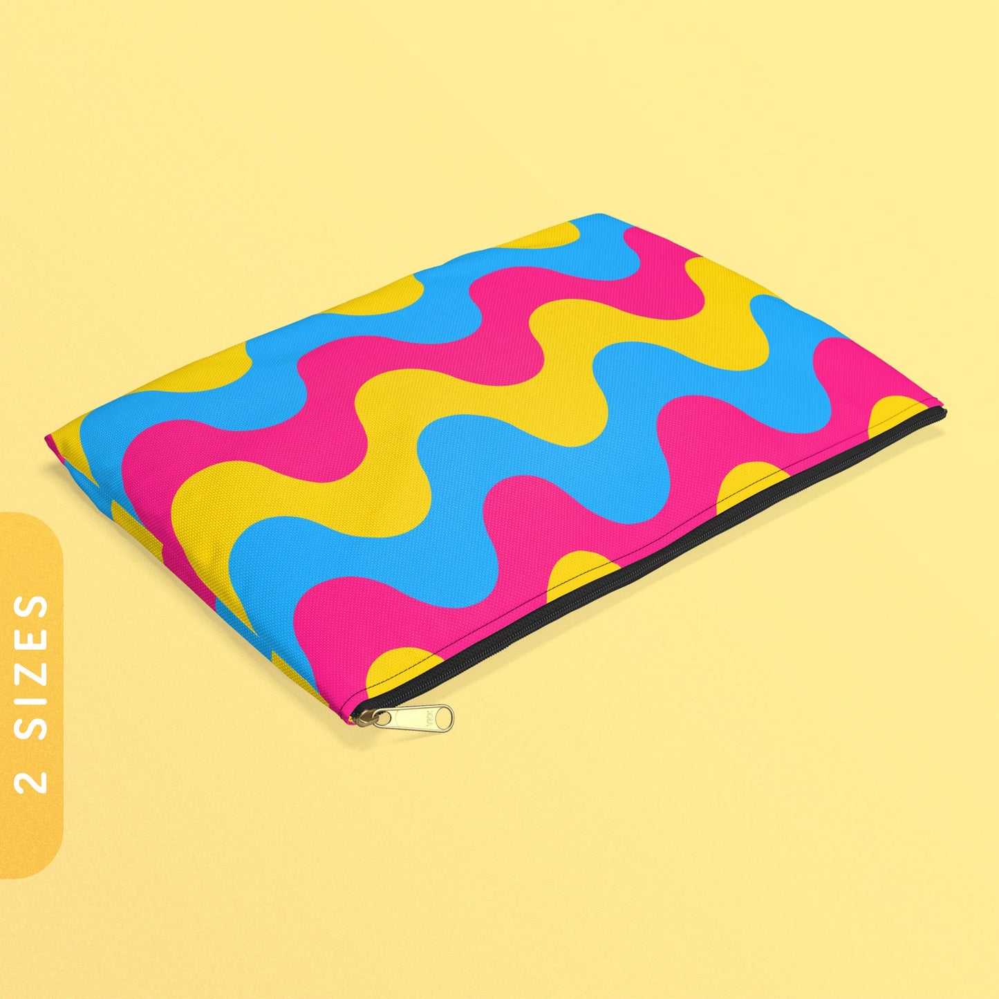 Pansexual Waves Accessory Zip Pouch Subtle Pan Pride Coin Purse Subtle Pansexual Flag Color Zippy Wallet Pansexual Wallet With Zipper Graphic Tee – Fan Favorite · Great Gift For Fans