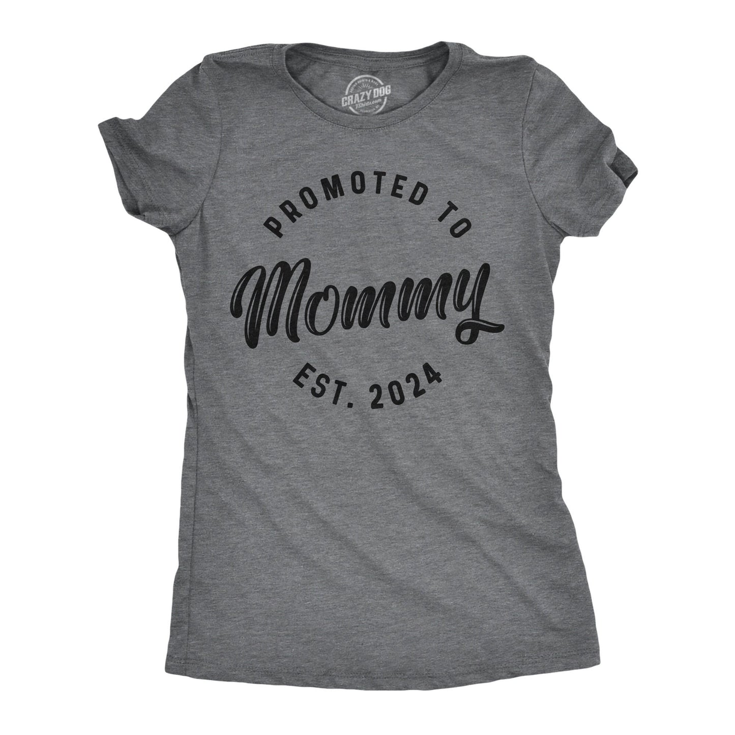 Funny Mom Shirt Gift For New Mom Mothers Day Gift Funny Shirt For Moms Mom Shirt Funny Promoted To Mommy EST 2024 Graphic Tee – Cozy Vibes · Perfect For Daily Wear