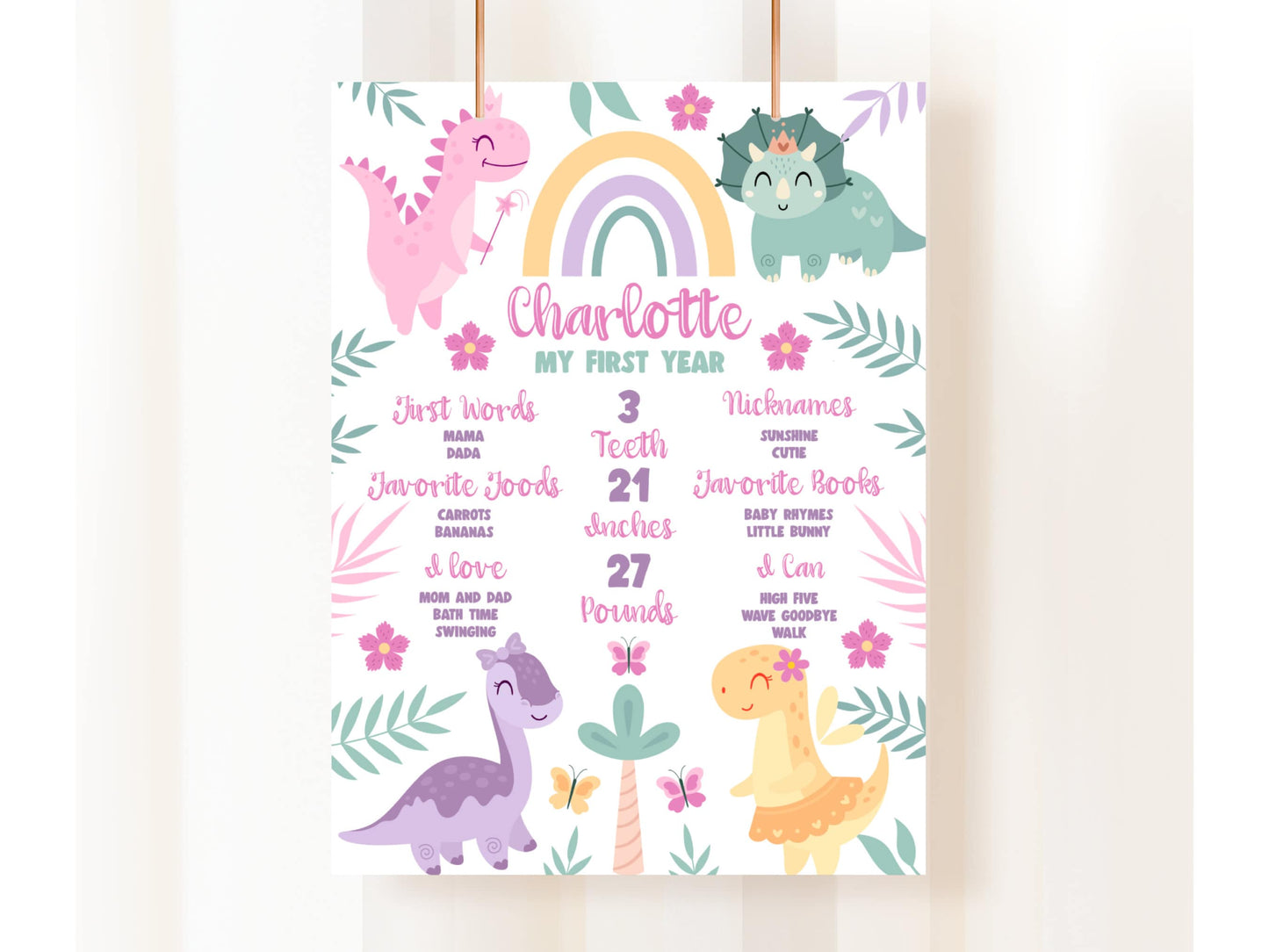 Dinosaur Birthday Sign Girl Dinosaur Party Decorations Girl Dinosaur Birthday Pastel Birthday Milestone Poster Girls Dino Party DIN2 Graphic Tee – Warm & Stylish · High-Quality Print