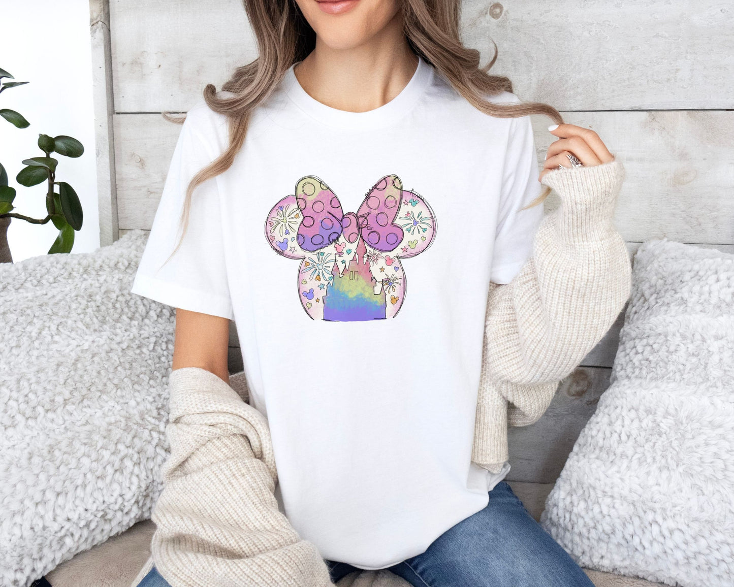 Colorful Disney Castle Shirt Minnie Shirt Disney Family Vacation Shirt Disneyland Shirt Disney Trip Shirt Disney World Shirt Graphic Tee – Fan Favorite · High-Quality Print