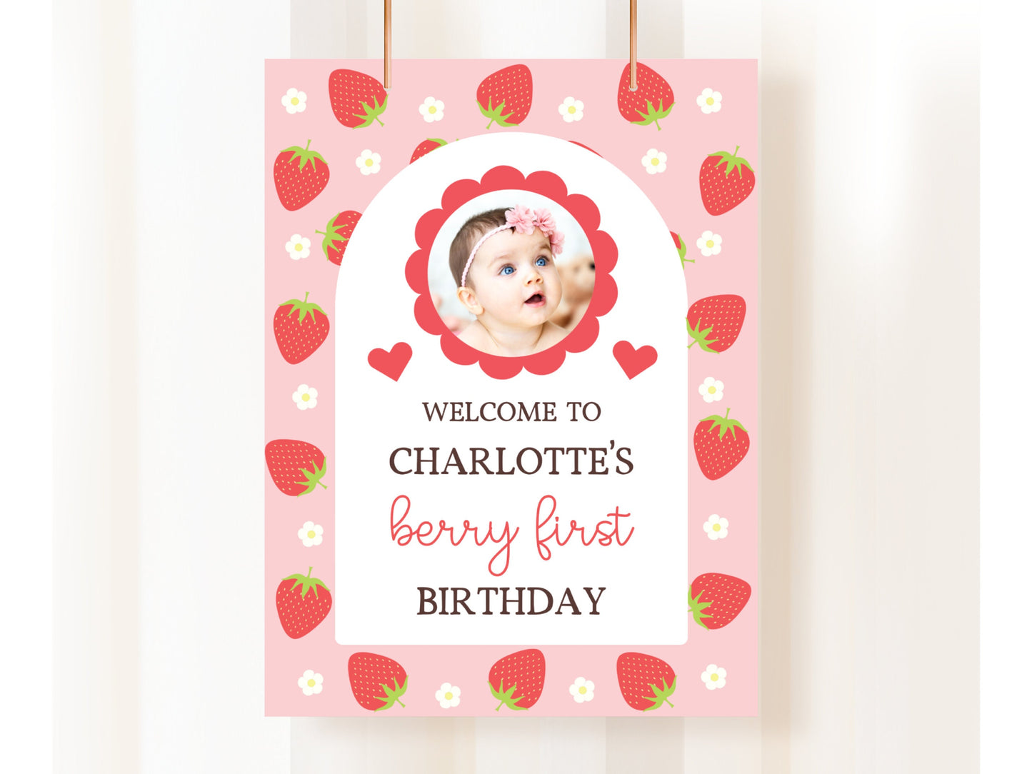 My Berry First Birthday Sign Strawberry Birthday Berry 1St Birthday Berry Birthday Sign Berry First Party Welcome Sign with Picture STRAW2 Graphic Tee – Bold Style · Great Gift For Fans