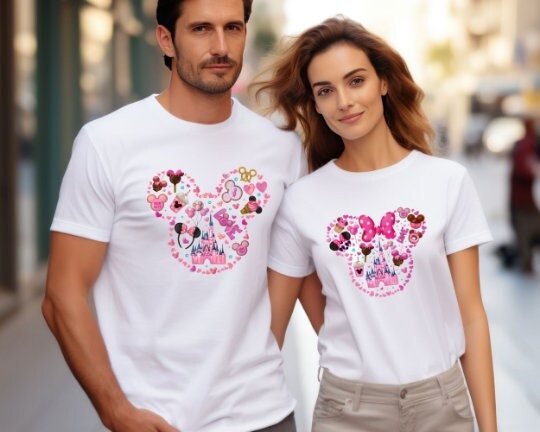 Disney Family Trip Squad Shirts Disney Pink T Shirts Valentine Day GiftsDisney Couple ShirtsDisney Ears Family ShirtGift for Girlfriend Graphic Tee – Bold Style · Must-Have Style