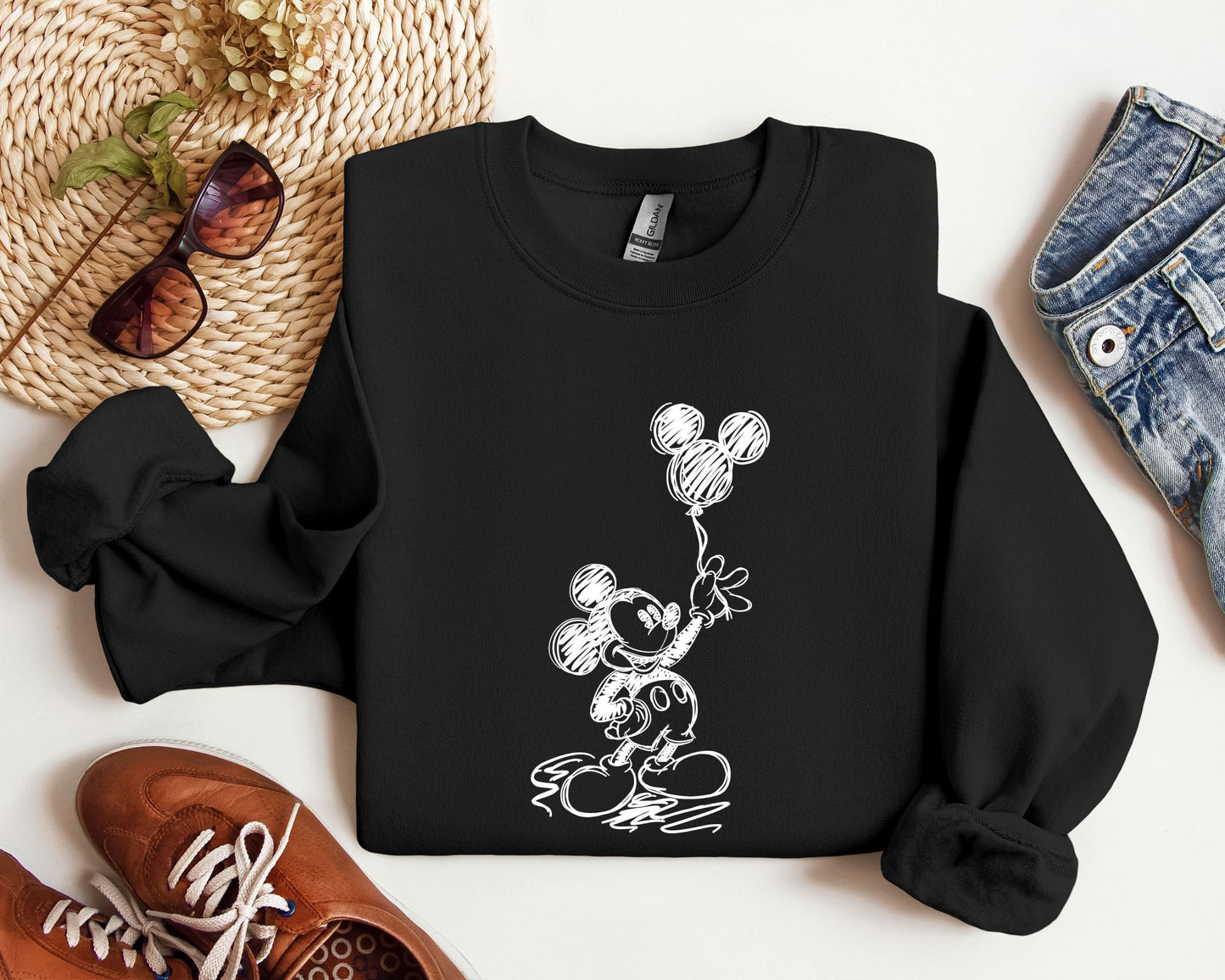 Mickey Sketch Disney Sweatshirts Disneyworld Shirts Family Disneyland Shirt Mickey Ears ShirtToddler Birthday ShirtDisney Gift for Kids Sweatshirt – Fan Favorite · Perfect For Daily Wear