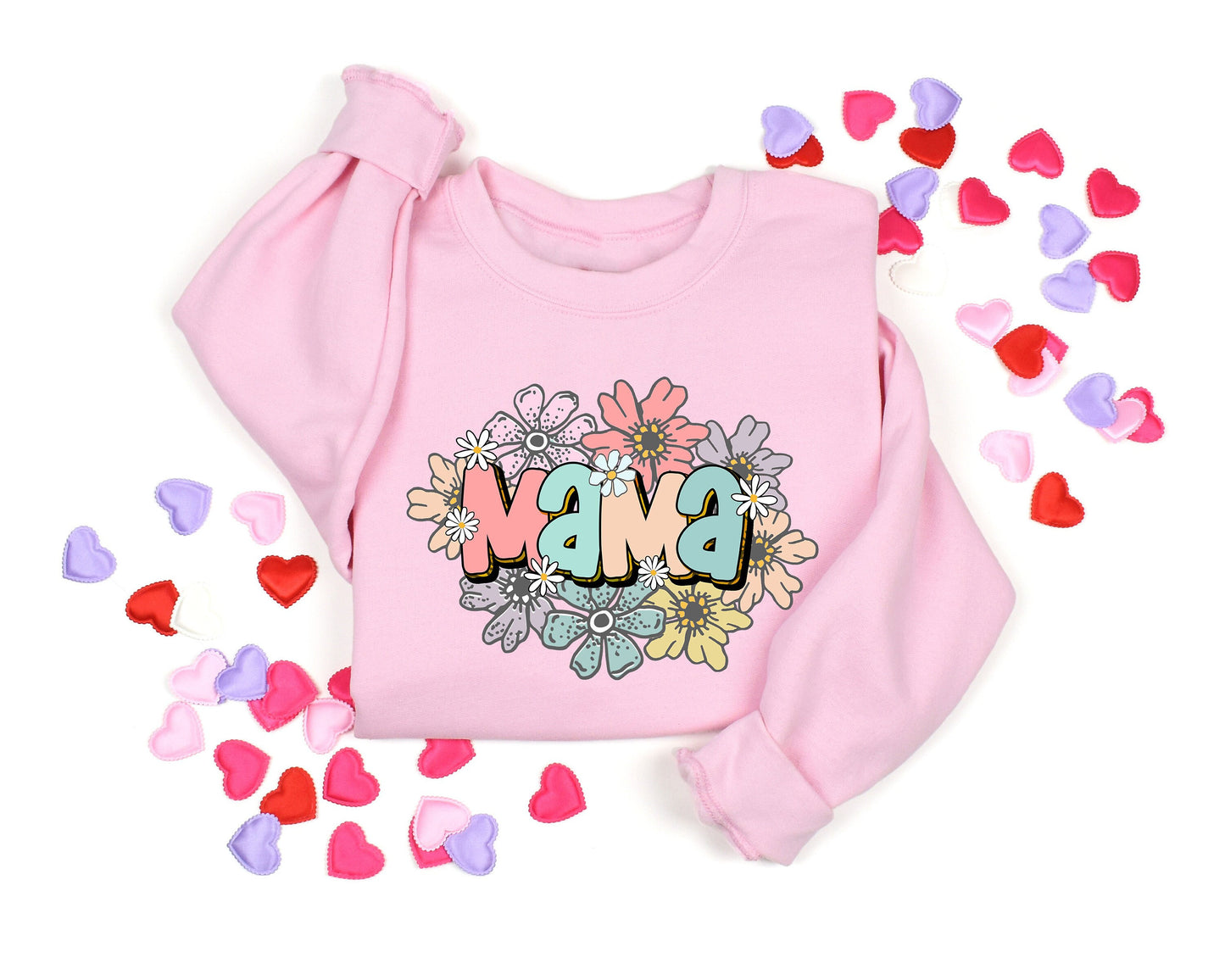 Retro Floral Mama Sweatshirt Cute Mom Sweatshirt Mother39s Day Gift Mommy Shirt New Mom Gift Gift for Mother Mama Shirt Gift for Mom Sweatshirt – Aesthetic Look · High-Quality Print