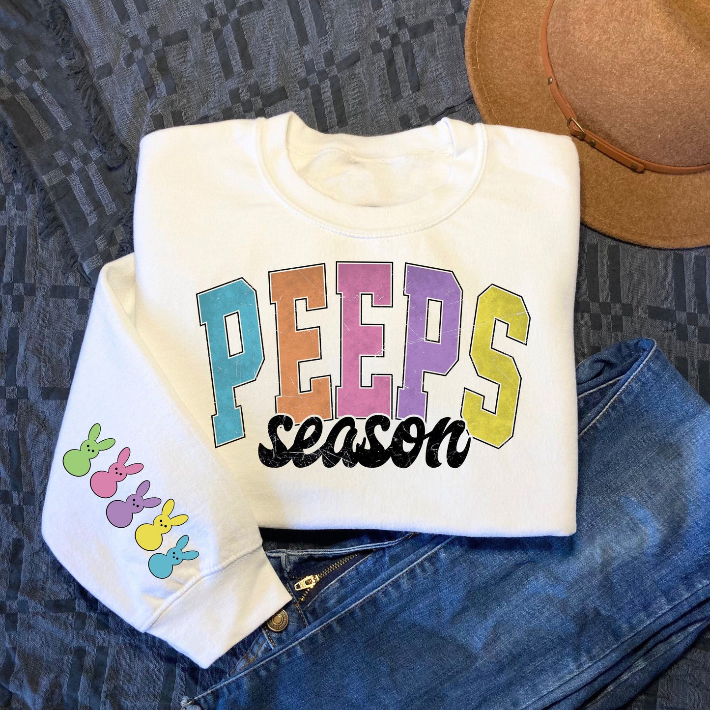 Peeps Season Sweatshirt Funny Easter Sweatshirt Easter Sweatshirt for Women Womens Easter Gift Cute Easter Day Sweater Gift for Easter Sweatshirt – Aesthetic Look · Top Pick For Any Outfit