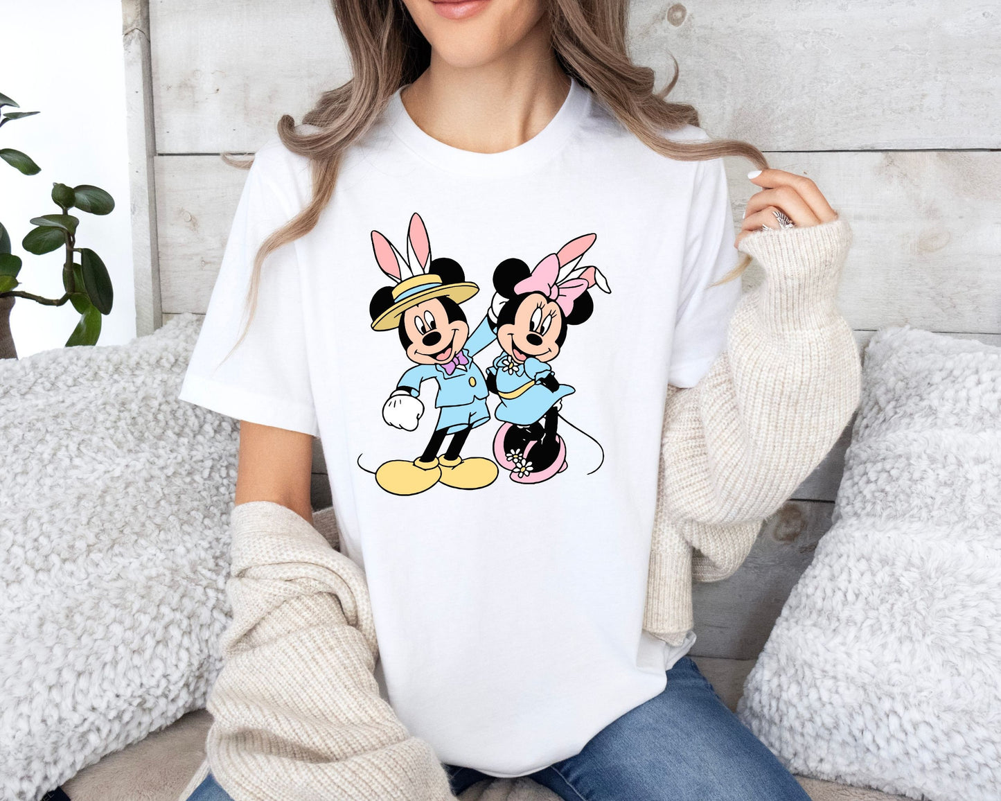Disney Mickey and Minnie Easter Egg Shirt Disneyland Happy Easter Shirt Mickey Mouse Easter Party Tee Disney Minnie Easter Shirt for Kids Graphic Tee – Warm & Stylish · Perfect For Daily Wear