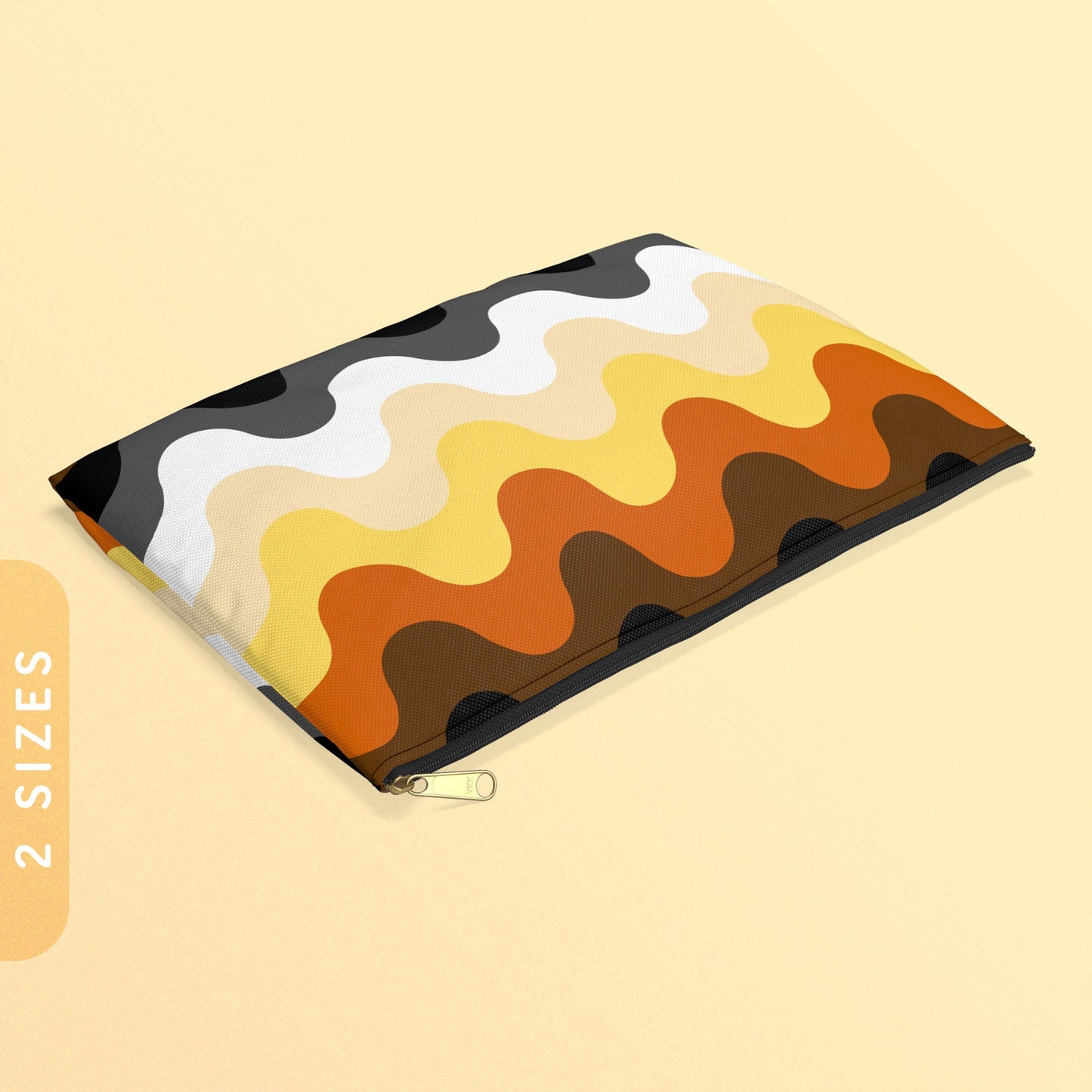 Subtle Bear Pride Waves Accessory Pouch Bear Brotherhood Pride Flag Zip Pouch Gay Bear Zippy Purse Gay Bear Pride Coin Zipper Wallet Graphic Tee – Premium Graphic · Great Gift For Fans