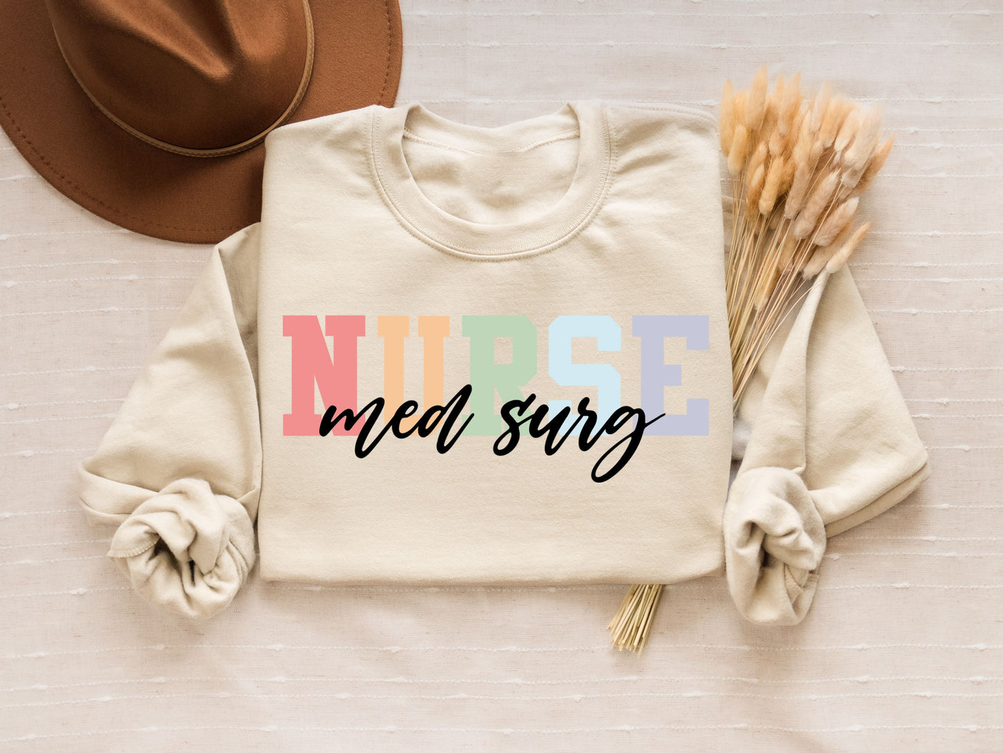 Retro Med Surg Nurse Sweatshirt Medical Surgical Nurse Sweatshirt Nursing School Graduation GiftClinicals CrewneckMed Surg Nurse Sweater Sweatshirt – Premium Graphic · Top Pick For Any Outfit