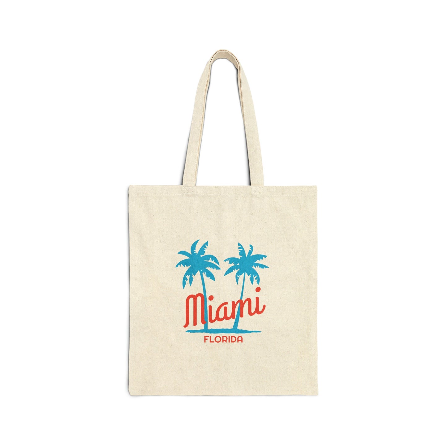 Miami Florida Cotton Canvas Miami Tote Bag Personalization Available Tote Bag – Easygoing Wear · Great Gift For Fans