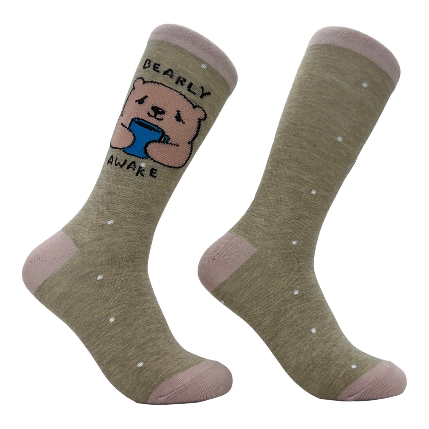 Bearly Awake Bear Socks Coffee Socks Womens Coffee Socks Cute Womens Socks Funny Womens Socks Introverted Funny Socks Women Mom Socks Graphic Tee – Aesthetic Look · Top Pick For Any Outfit