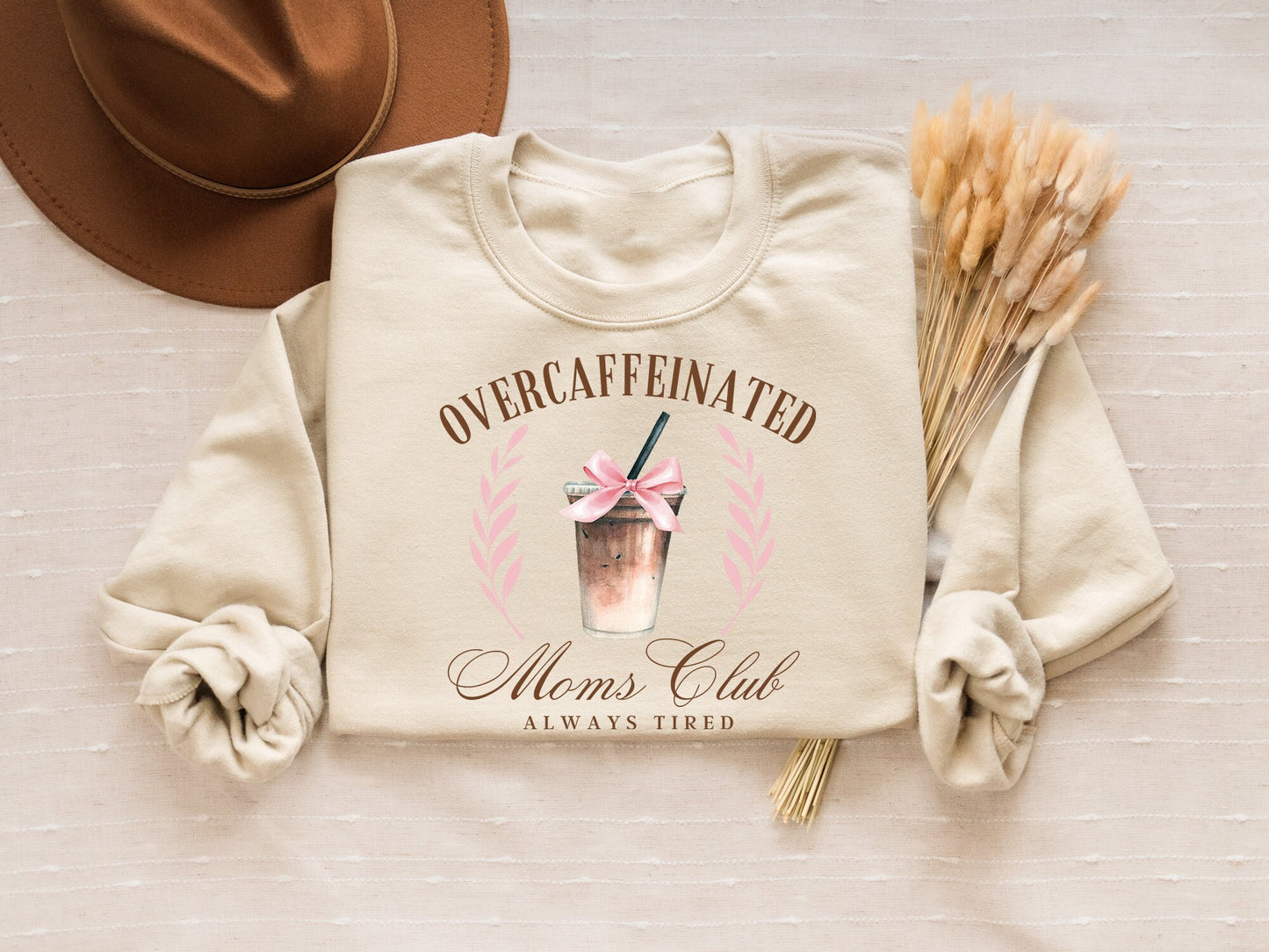 Overcaffeinated Moms Club Sweatshirt Mother39s Day Gift Overcaffeinated Mom Shirt Coffee Lover Gift for Mom Coffee Addict Mom Hoodie Hoodie – Feel-Good Design · High-Quality Print
