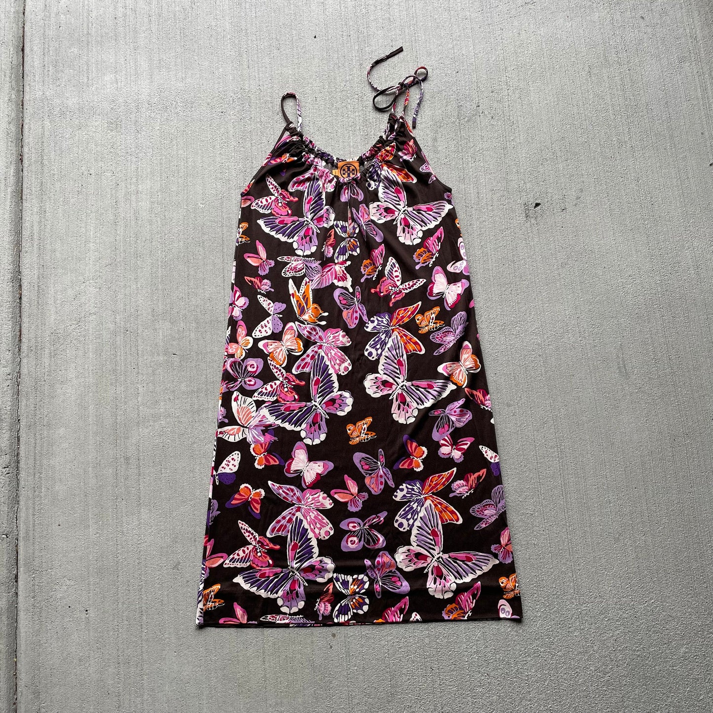 Tory Burch Silk Butterfly Dress Brown Size S Graphic Tee – Soft Feel · Trending Graphic Apparel