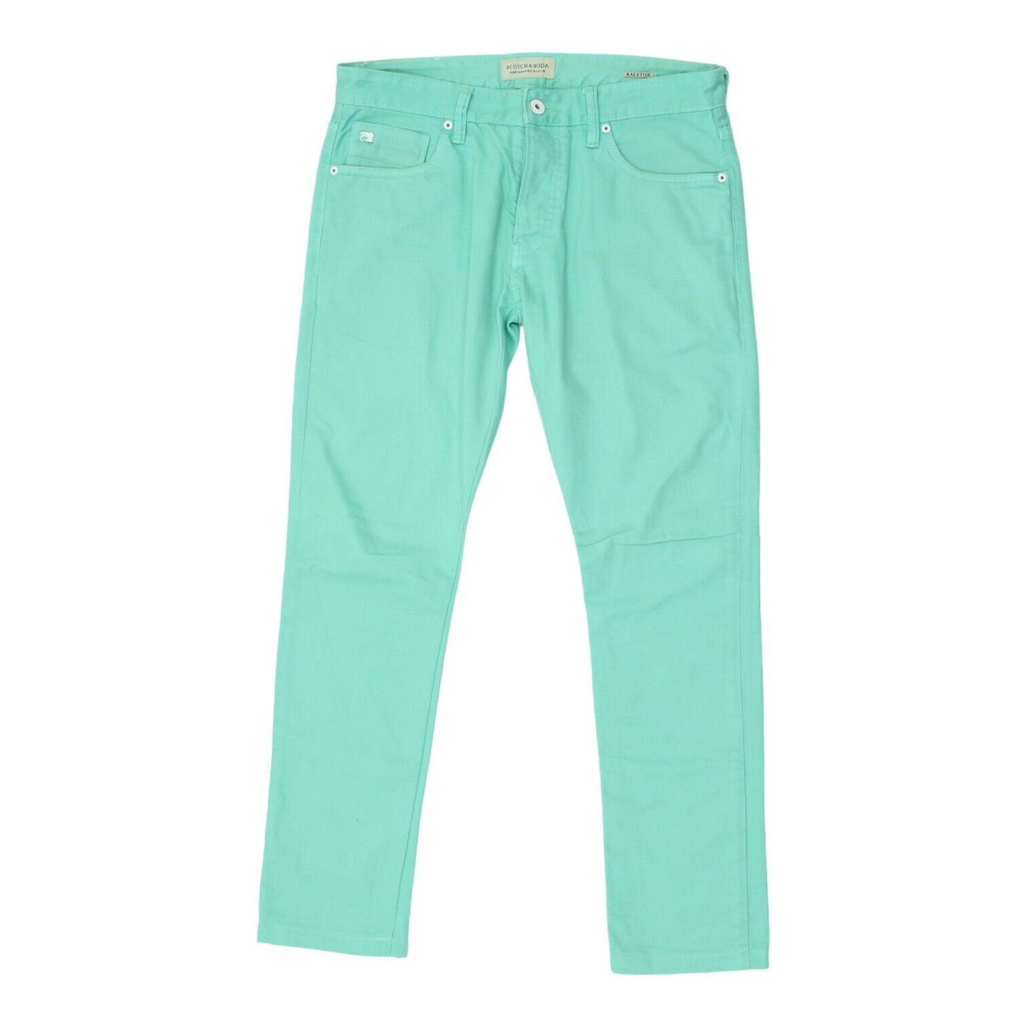 Scotch Soda Mens Mint Green Tapered Jeans Vintage High End Designer Denim Graphic Tee – Bold Style · Perfect For Daily Wear