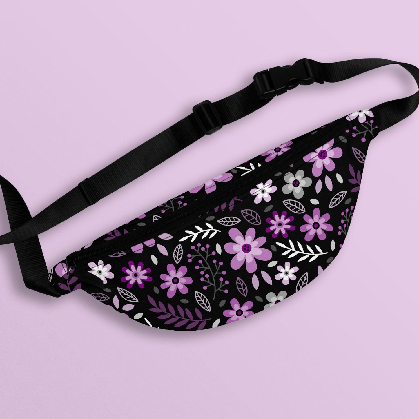 Subtle Asexual Pride Flowers Fanny Pack LGBTQ Ace Pride Flag Belt Bag All Over Print Waist Bag Bum Bag Hip Bag Crossbody Bag Tote Bag – Warm & Stylish · Great Gift For Fans