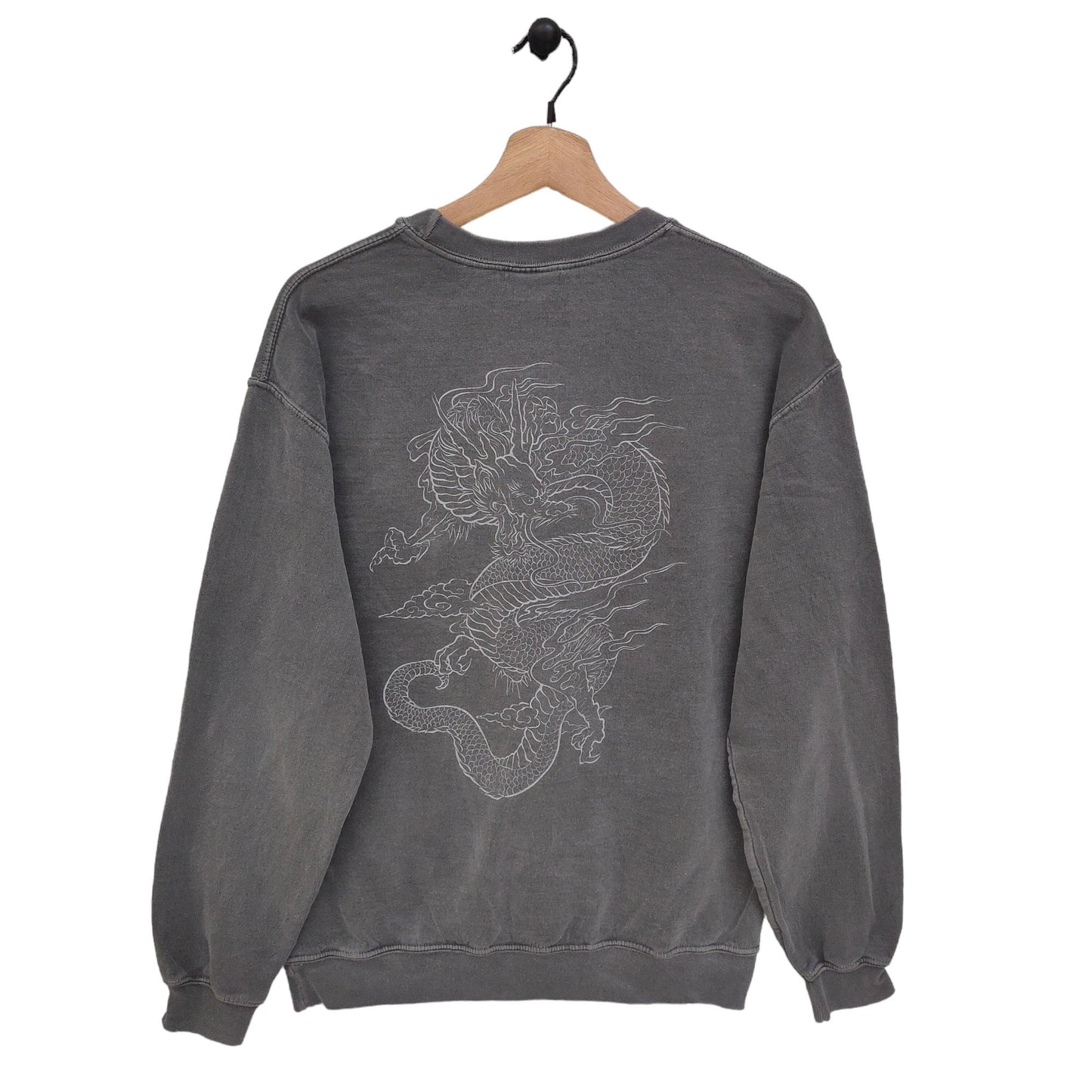 Y2K Dragon Sweatshirt Medium Vintage BDG Sweater Jumper Crewneck Animal Graphic Gray Size M Sweatshirt – Cozy Vibes · Must-Have Style
