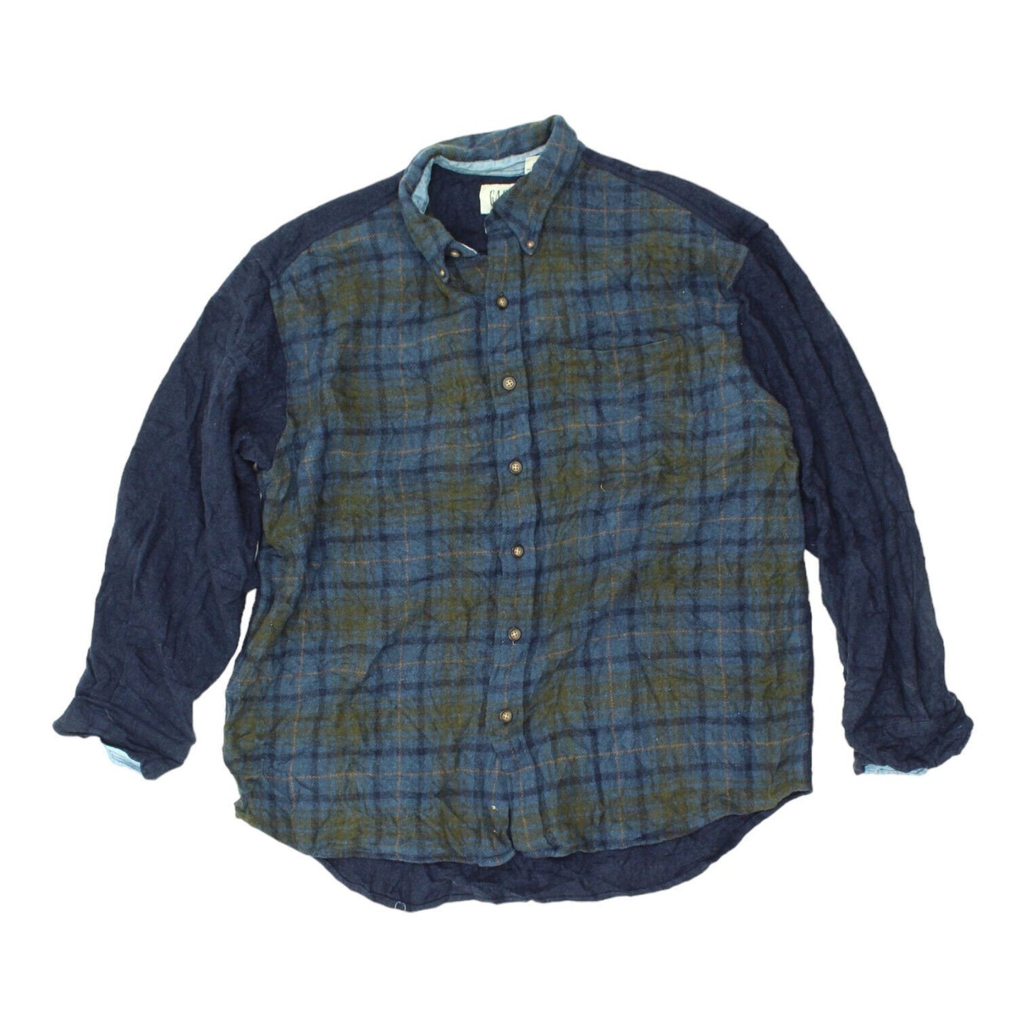 Gap Mens Navy Long Sleeved Button Up Check Shirt Vintage Retro Designer VTG Graphic Tee – Aesthetic Look · Top Pick For Any Outfit