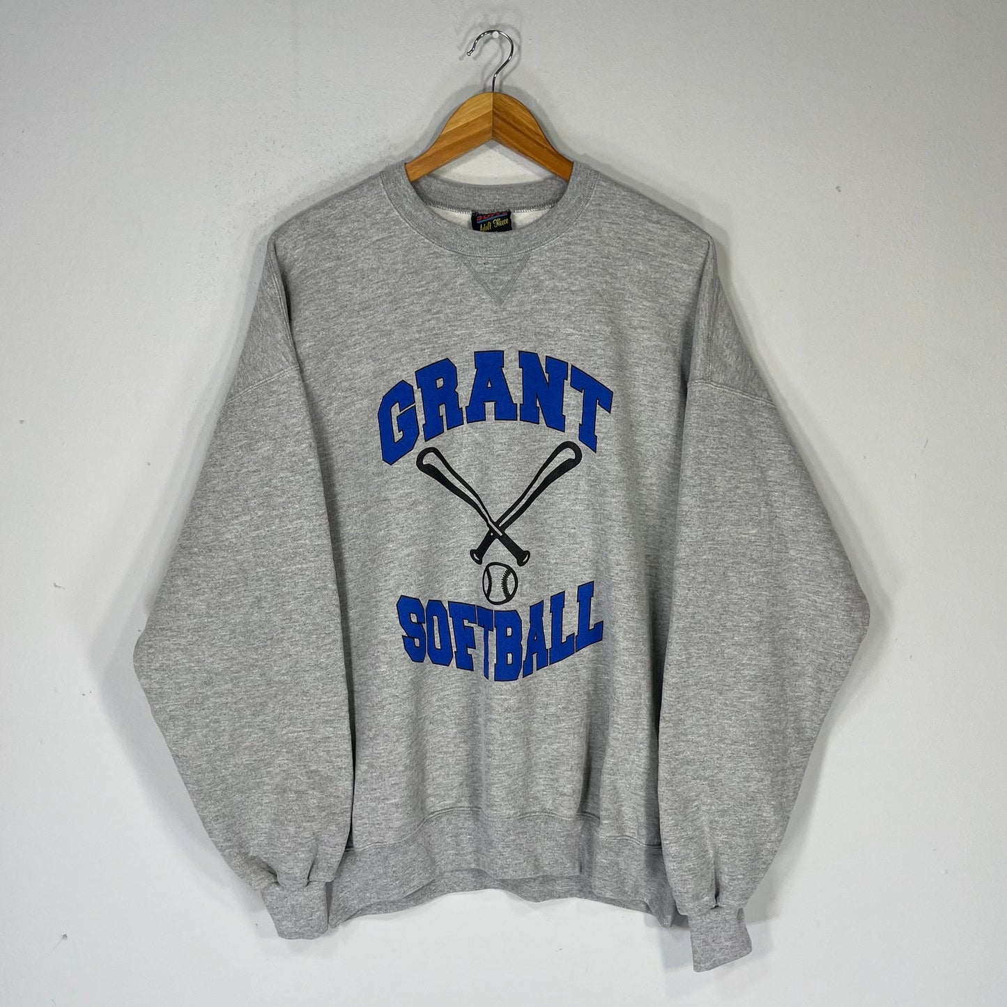 Vintage Soffee Tag Grant Softball Spellout BigLogo Printed Sweatshirt Crewneck Baggie Sweater Softball Colour Gray Size 2X Large Sweatshirt – Aesthetic Look · Trending Graphic Apparel