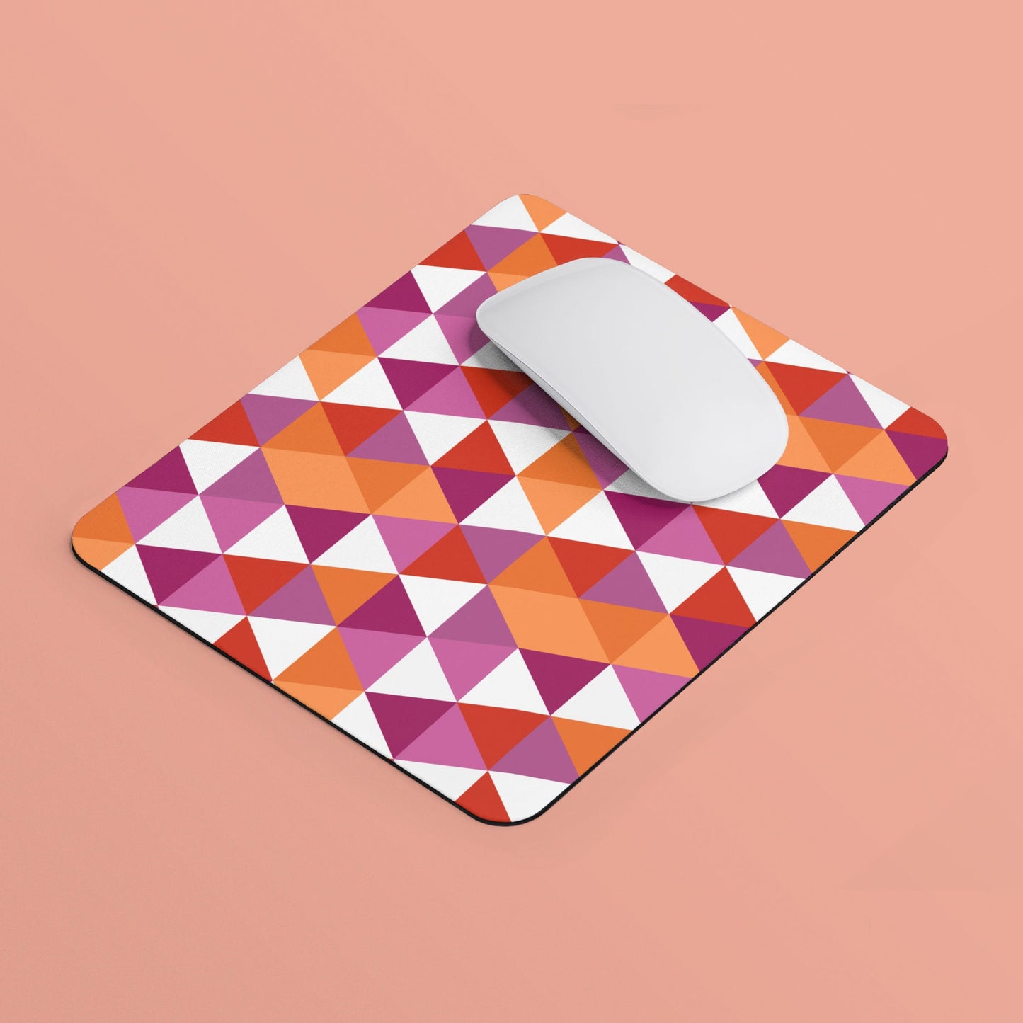 Lesbian Triangles Mouse Pad Rectangle Mouse Pad Subtle Lesbian Pride Flag Mouse Pad LGBTQ Mousepad Home Office Gift Graphic Tee – Bold Style · Top Pick For Any Outfit