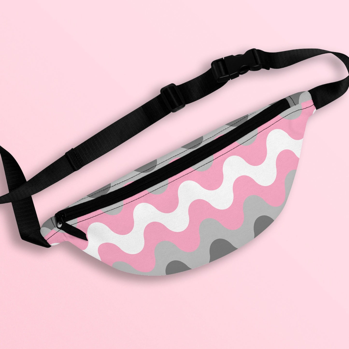 Demigirl Waves Fanny Pack LGBTQ Demigirl Pride Flag Belt Bag All Over Print Waist Bag Bum Bag Hip Bag Crossbody Bag Tote Bag – Bold Style · Perfect For Daily Wear