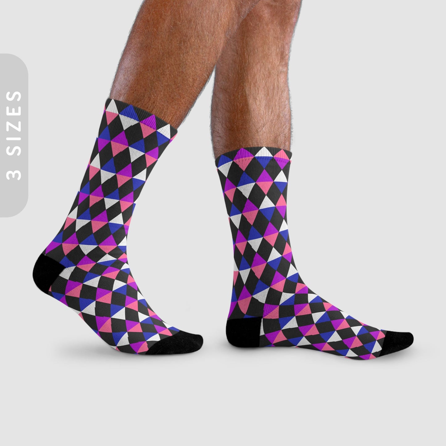 Genderfluid Pride Socks Genderfluid Flag Triangles Sublimation Socks LGBTQ Gender Fluid Gift Genderfluid Crew Socks Graphic Tee – Feel-Good Design · High-Quality Print