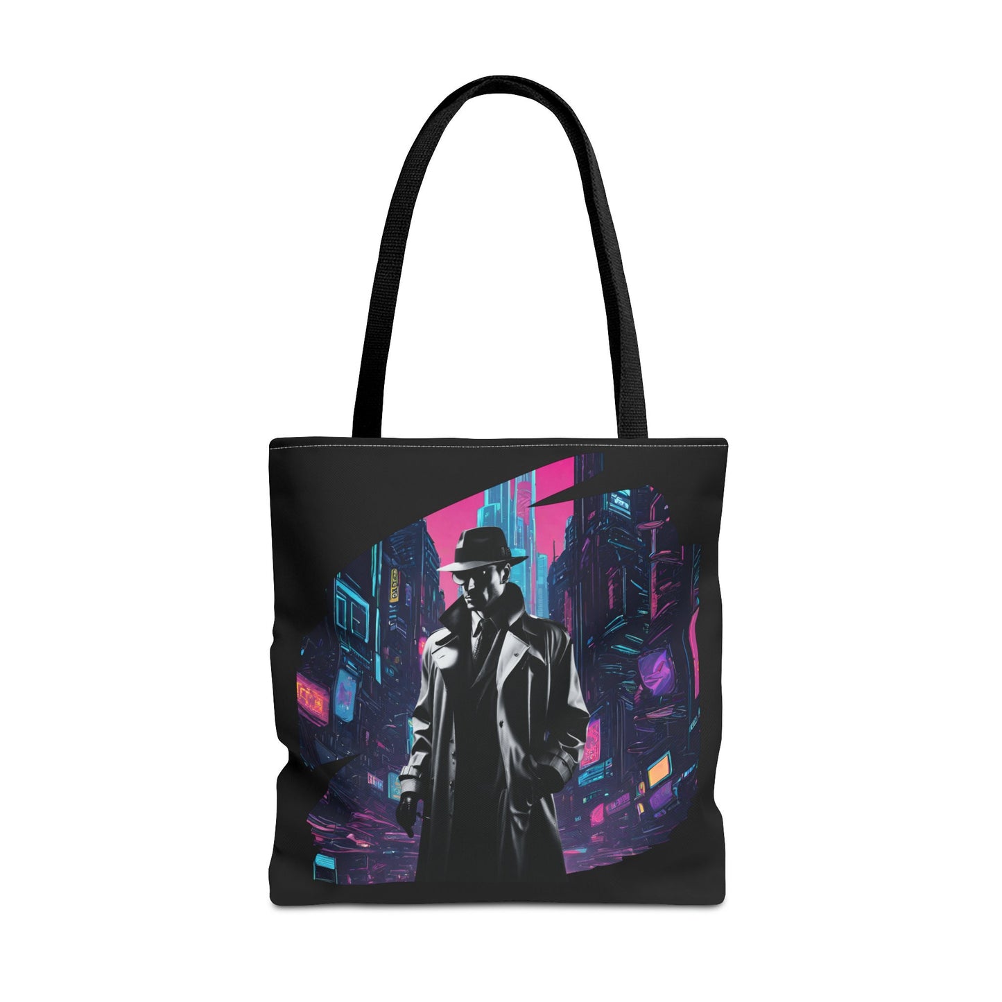 Cyberpunk Chic Film Noir Detective AOP Tote Bag Tote Bag – Feel-Good Design · Great Gift For Fans