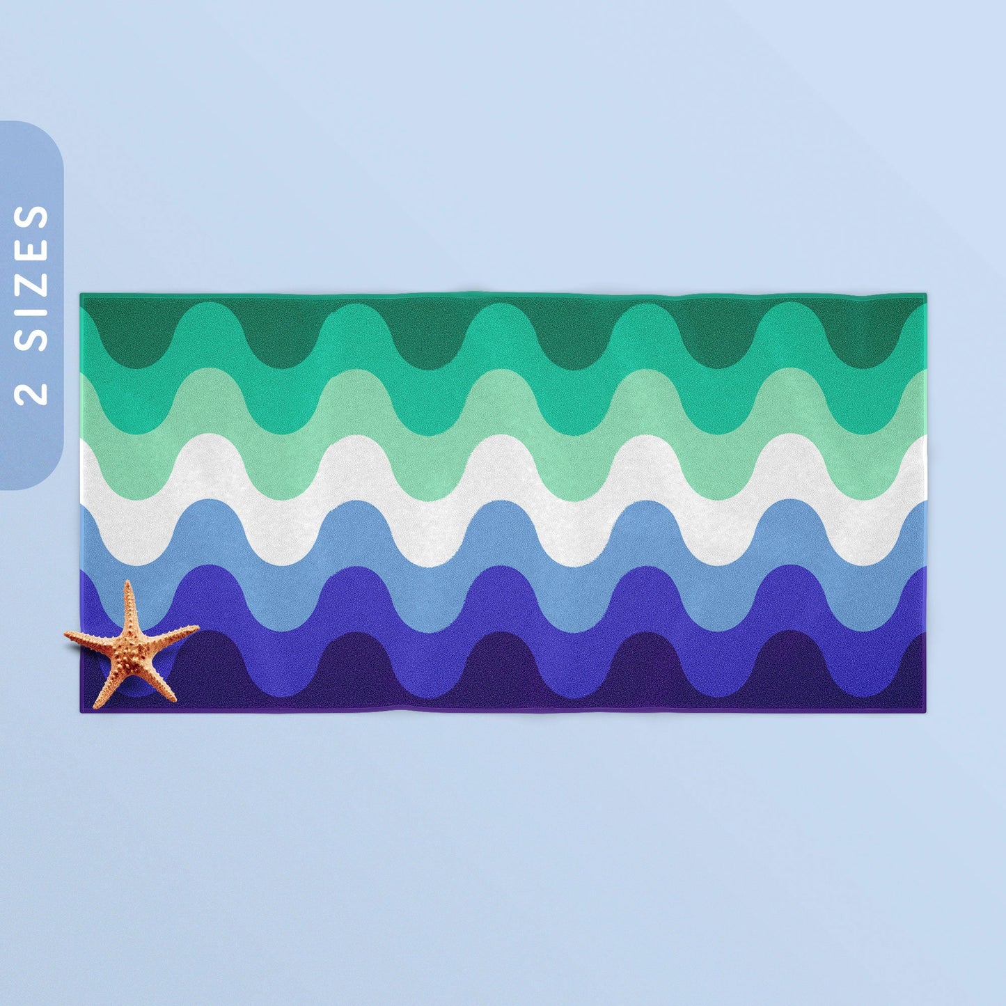Subtle Gay Pride Waves Beach Towel 30x60quot 36x72quot Beach Towel Bath Towel Pool Towel Beach Lovers Towel MLM Flag Color Towel Graphic Tee – Soft Feel · Great Gift For Fans