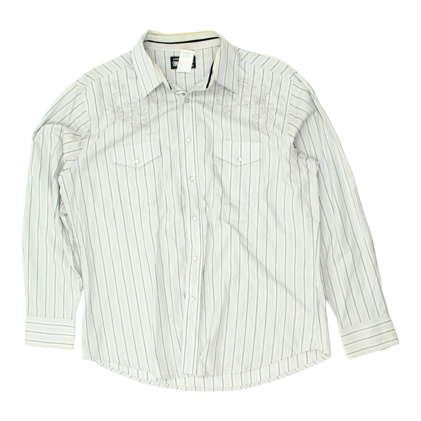Wrangler Mens Grey Embroided Long Sleeve Shirt Vintage Western Style Designer Graphic Tee – Easygoing Wear · Perfect For Daily Wear