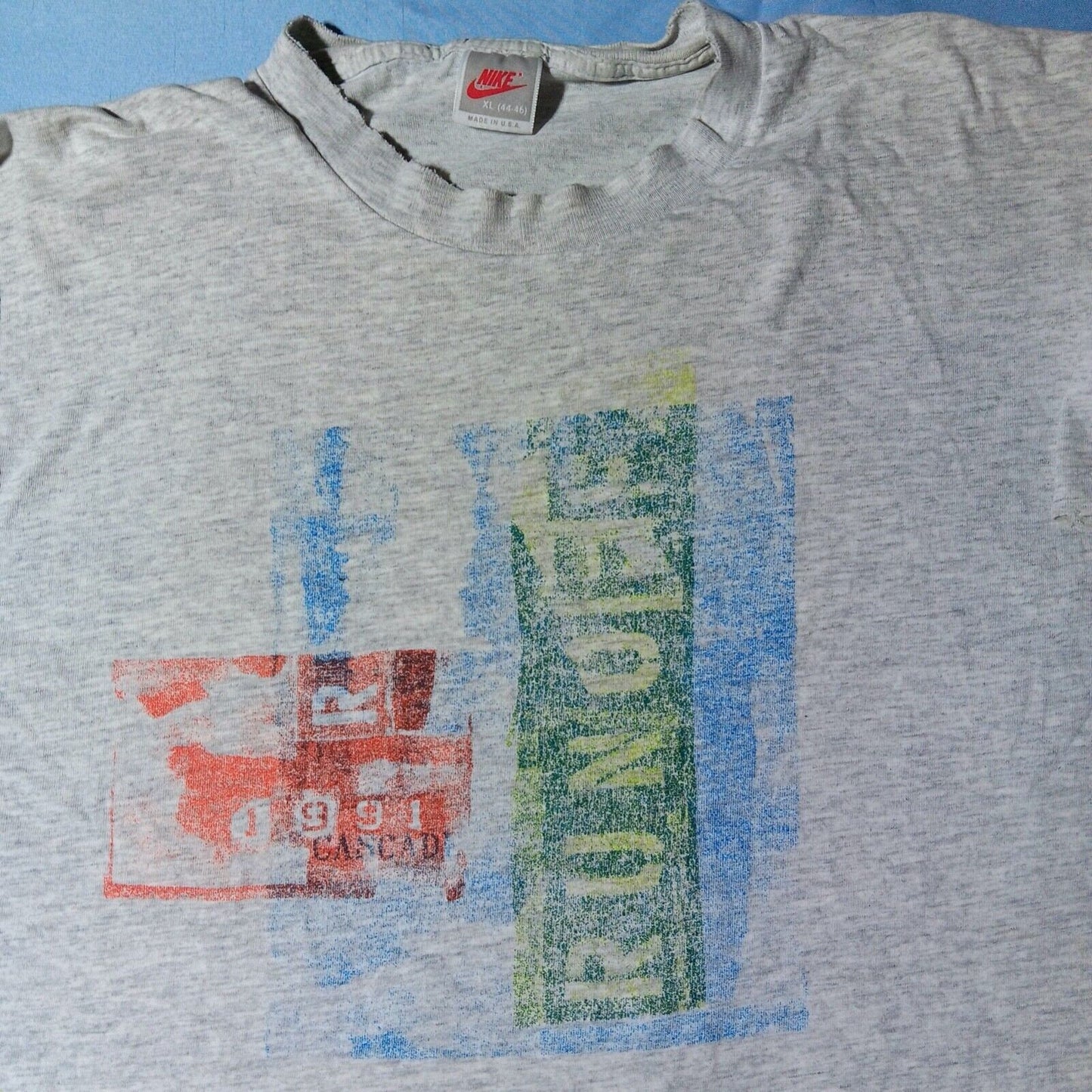 Vintage 1990s 90s 1991 Nike Cascade Run Off Race Event Art T Shirt Grey Tag XL Graphic Tee – Fan Favorite · High-Quality Print