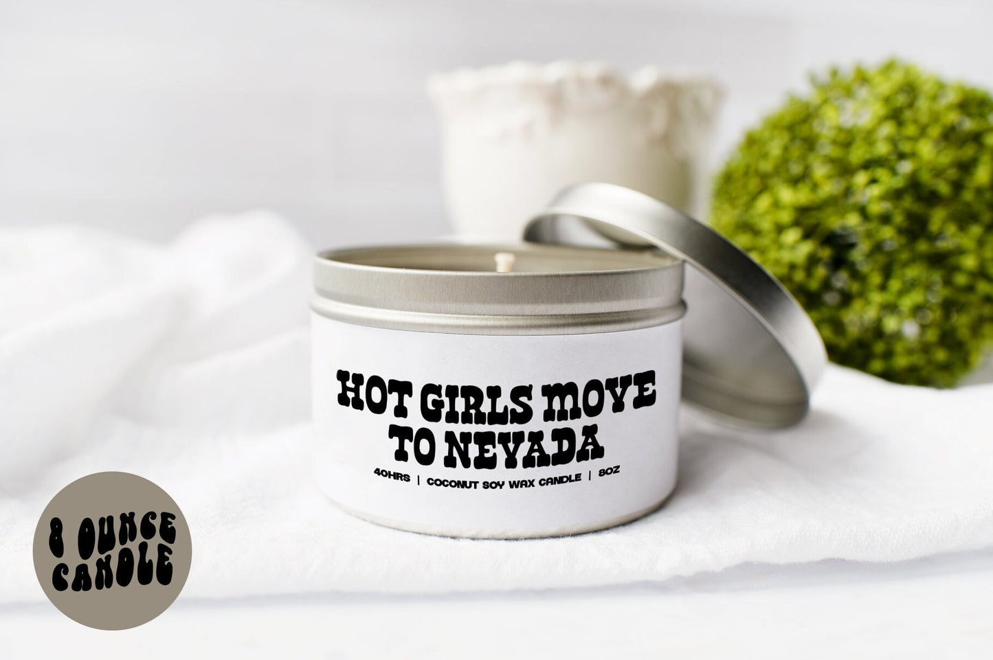 Nevada Moving Away Candle Gifts Tin Coconut Soy Wax Scented Aromatherapy Vanilla Coffee Home Office Decor Graphic Tee – Cozy Vibes · Top Pick For Any Outfit