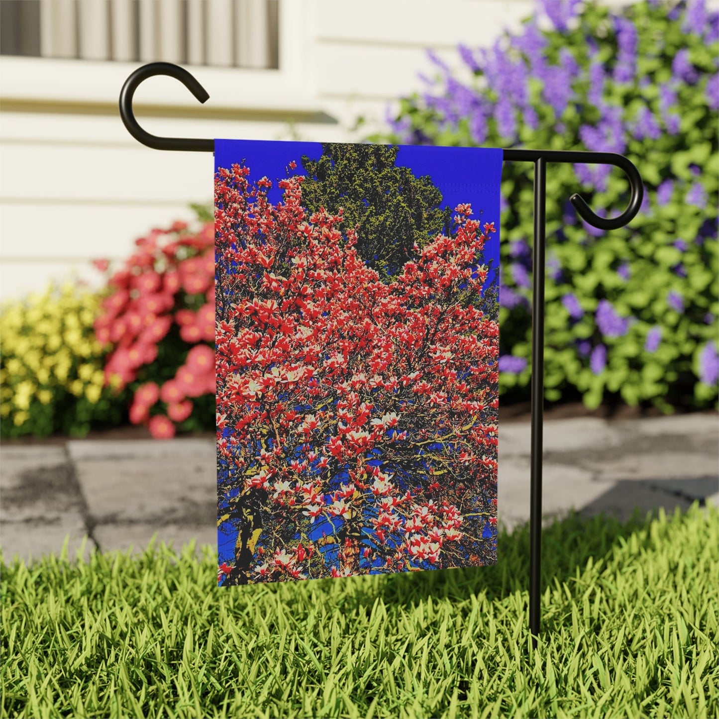 Garden Flag Yard Banner Home Garden Flower Bed Banner Yard Art Gardener Gift Real Photography Not AI Graphic Tee – Bold Style · High-Quality Print