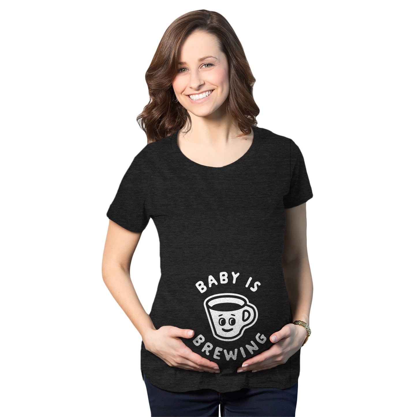 Baby Brewing Shirt Funny Pregnancy Announcement Shirt Funny Maternity Shirt Funny Pregnant Shirt Baby Announcement Shirt Coffee Mug Graphic Tee – Cozy Vibes · Top Pick For Any Outfit