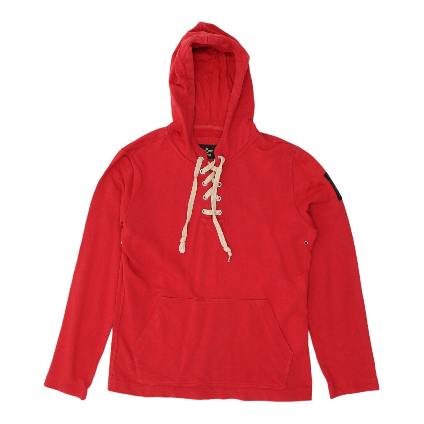 Dekker Mens Red Lace Fastening Pullover Hoodie Vintage Casual Designer Hoody Hoodie – Soft Feel · High-Quality Print