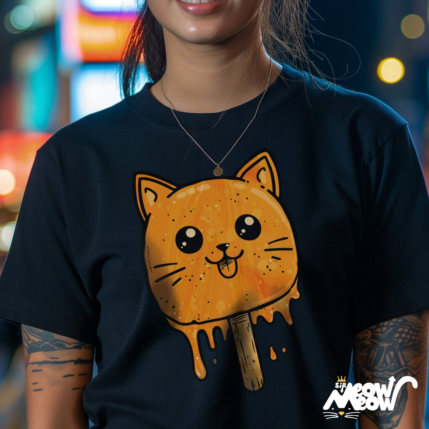 Funny Ice Cream Cat Shirt Cute Summer Cat Graphic Tee Melting Cat Popsicle T Shirt Ideal Gift for Cat Lovers Graphic Tee – Everyday Comfort · High-Quality Print