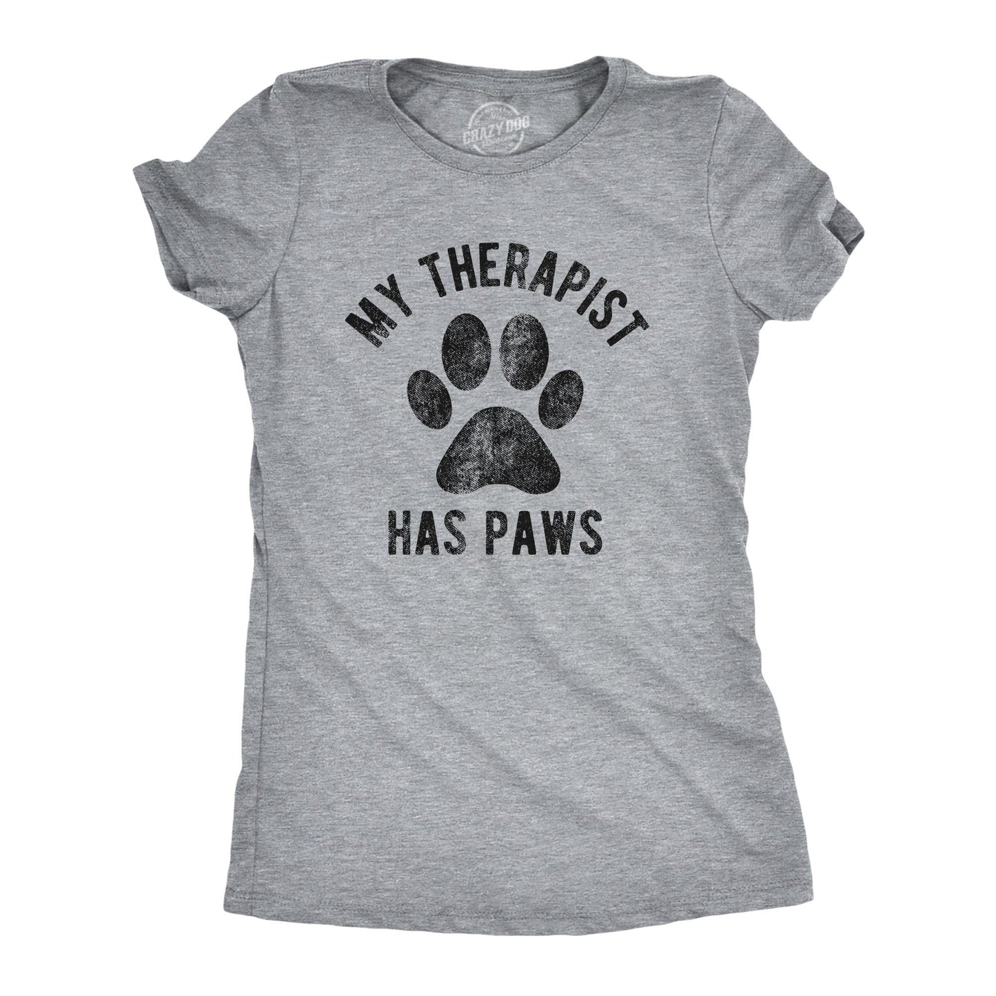 Love Dog Shirt Paw Print Shirt Dog Paw Shirt Dog Owners Gifts Funny Dog Shirt Cat Shirts Cat Mom Shirts My Therapist Has Paws Graphic Tee – Feel-Good Design · Perfect For Daily Wear