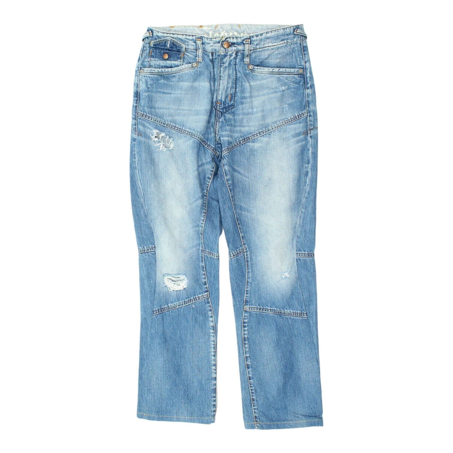 Zu Elements Mens Blue Distressed Straight Leg Jeans Vintage Designer Denim VTG Graphic Tee – Warm & Stylish · Great Gift For Fans