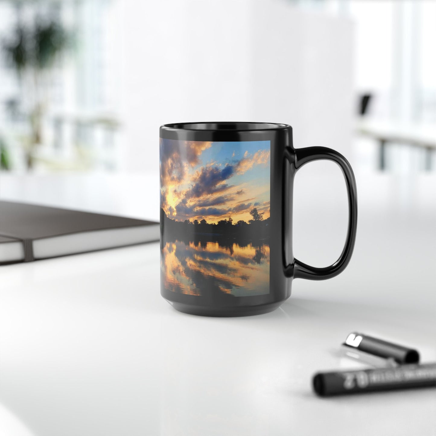 Sunrise Lake Coffee Mug Camping RV Home Coffee Mug 11 oz 15 oz Scenic Coffee Cup Travel Vacation Mug Kitchen Office Decor Graphic Tee – Warm & Stylish · Must-Have Style