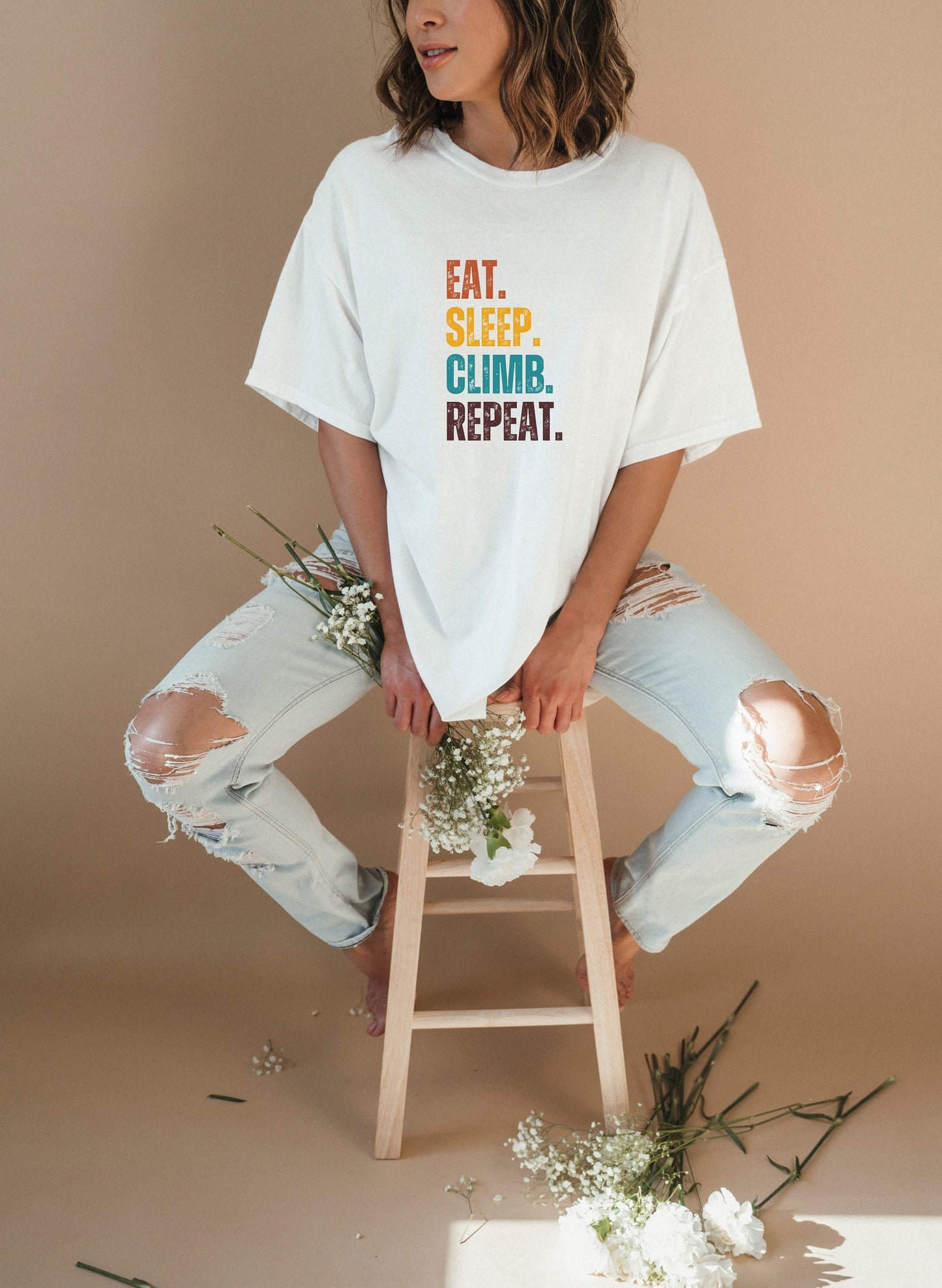 Climbing Tshirt Eat Sleep Climb Repeat Tshirt Bouldern TShirt Climbing Shirt Climbing Lover Mountain Lover Climbing Gift Graphic Tee – Aesthetic Look · Must-Have Style
