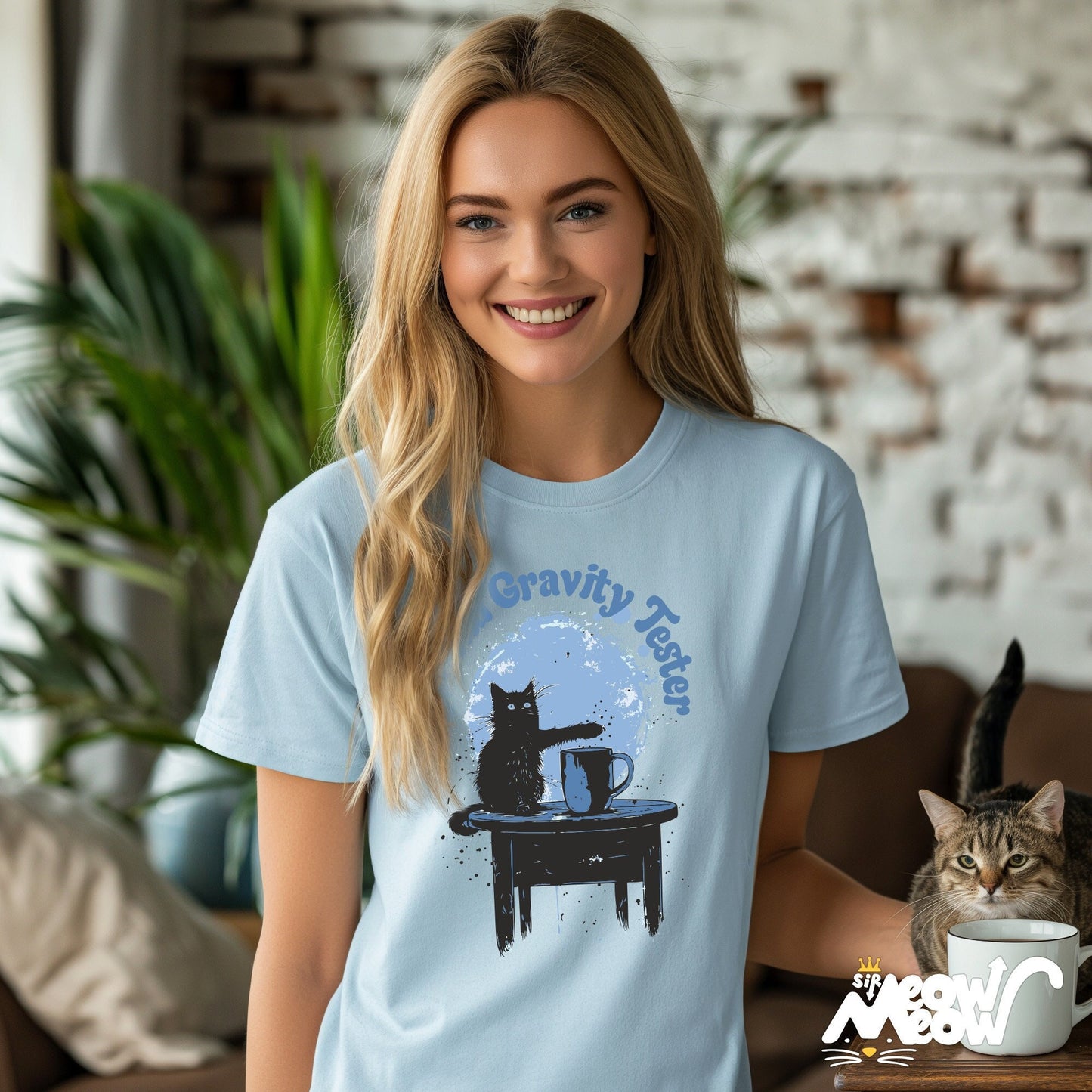 Official Gravity Tester T Shirt Funny Cat Tee Science Humor Shirt Physics Gift Casual Pink Top Graphic Tee – Easygoing Wear · Top Pick For Any Outfit
