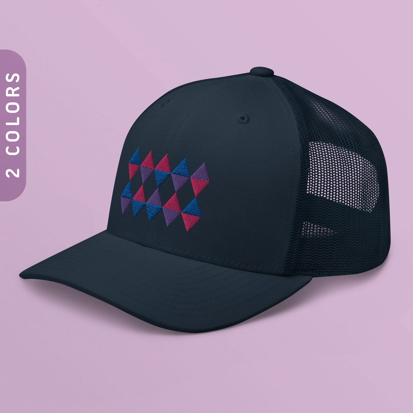 Bisexual Triangles Trucker Cap Subtle Bisexual Diamonds Hat LGBTQ Bisexual Pride Flag Hat Bi Pride Outfit Bisexual Gift Graphic Tee – Premium Graphic · Top Pick For Any Outfit