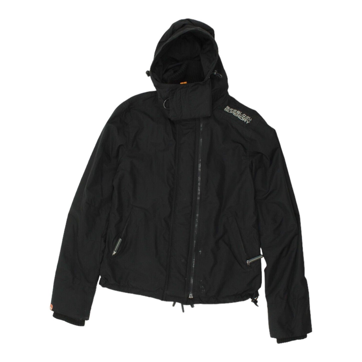 Superdry Womens Black Nylon Hooded Windcheater Jacket Vintage Designer VTG Graphic Tee – Warm & Stylish · Top Pick For Any Outfit