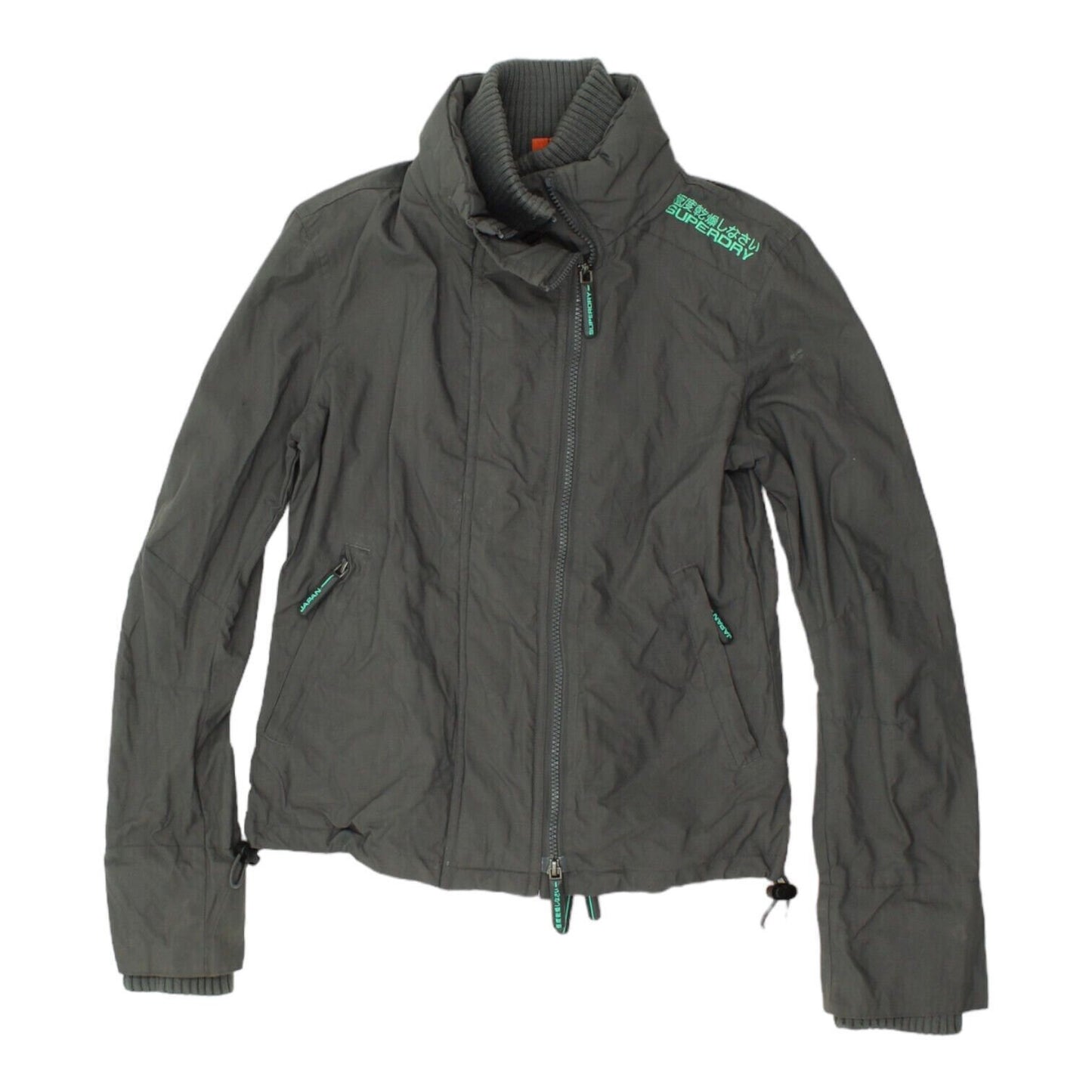 Superdry Windcheater Womens Grey Nylon Windbreaker Jacket Vintage Designer VTG Graphic Tee – Easygoing Wear · High-Quality Print